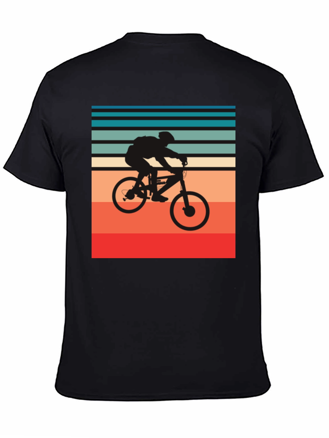 Retro Biker T-Shirt - Black Cotton Blend Tee