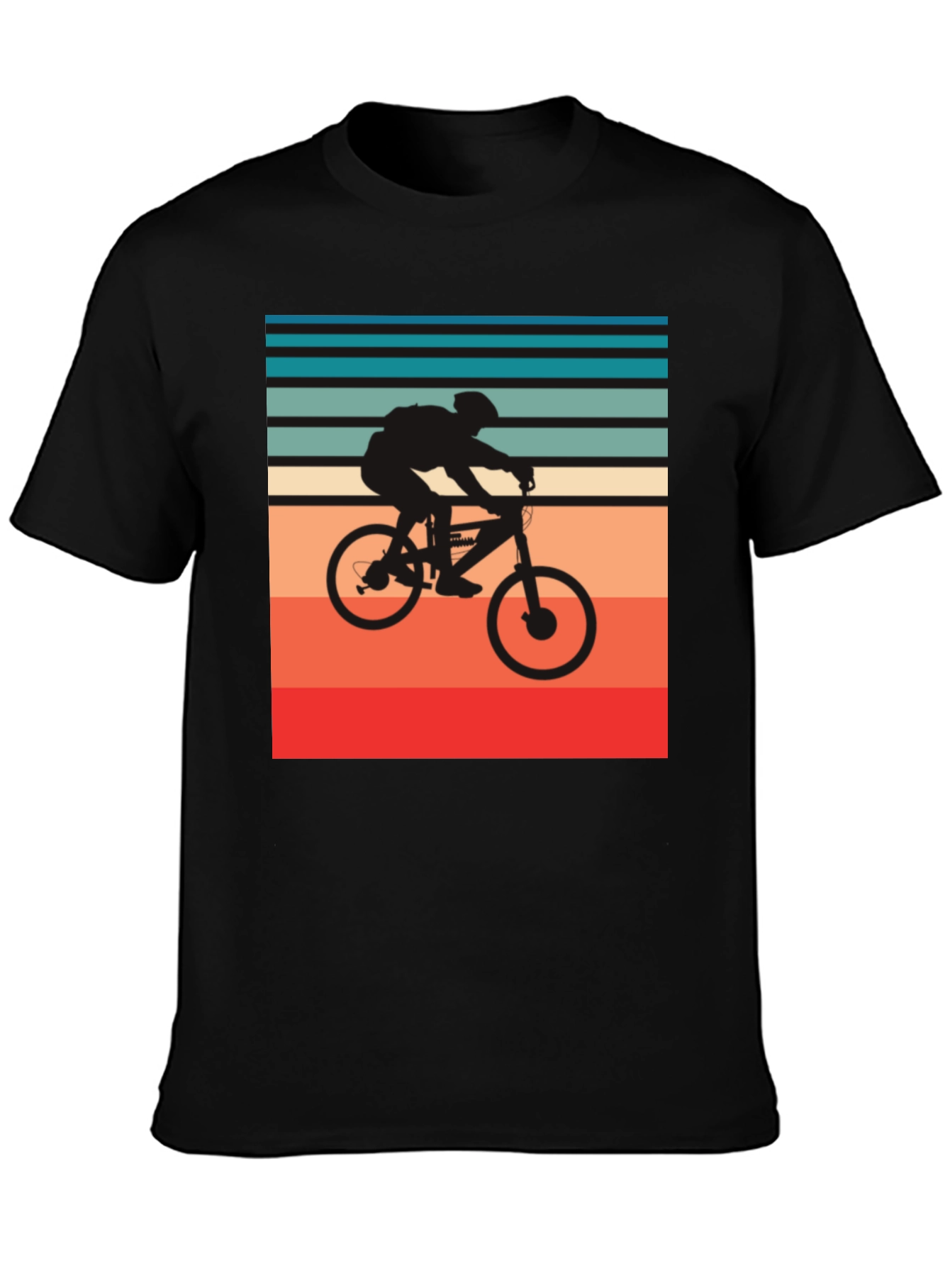 Retro Biker T-Shirt - Black Cotton Blend Tee