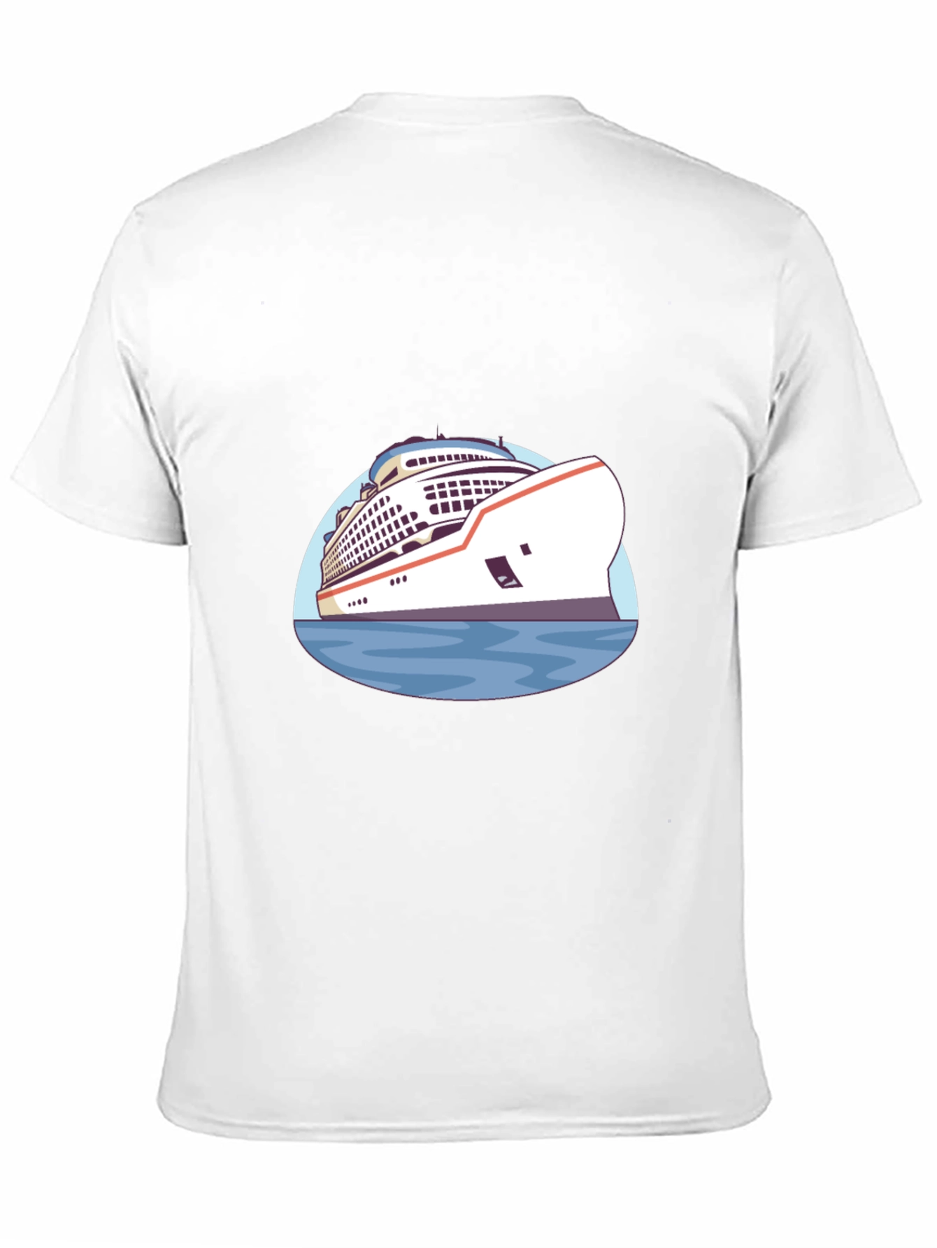 Cruise Ship Graphic T-Shirt - Black Cotton Tee