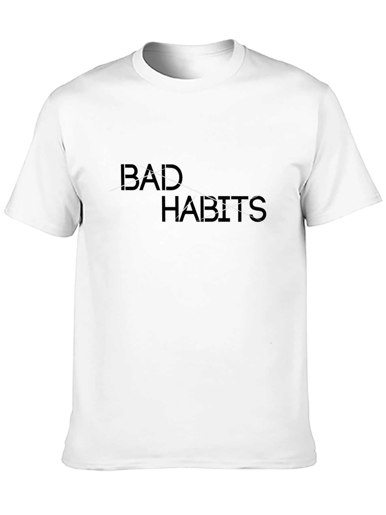 Bad Habits Black Graphic Tee Casual Style