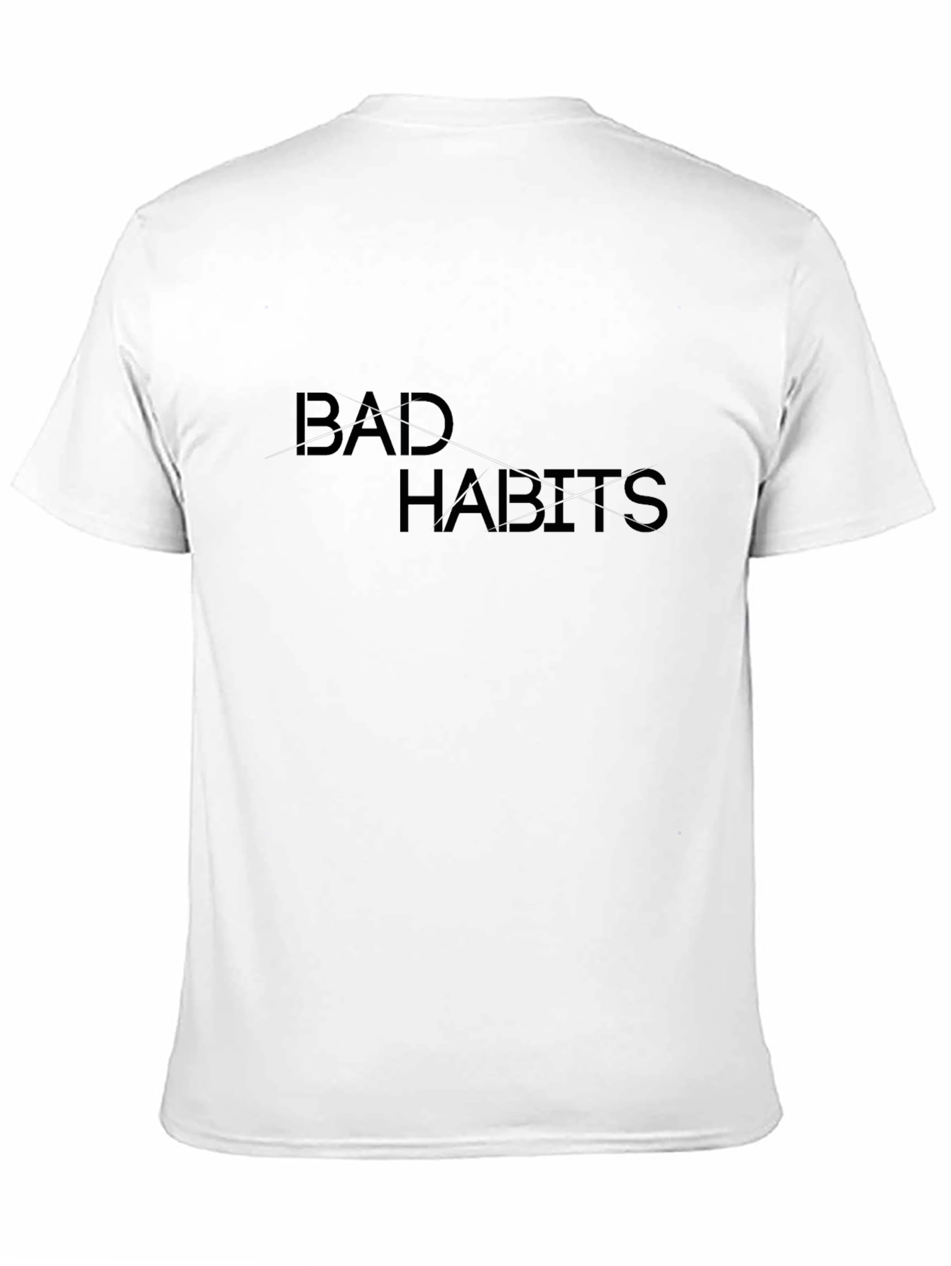 Bad Habits Black Graphic Tee Casual Style