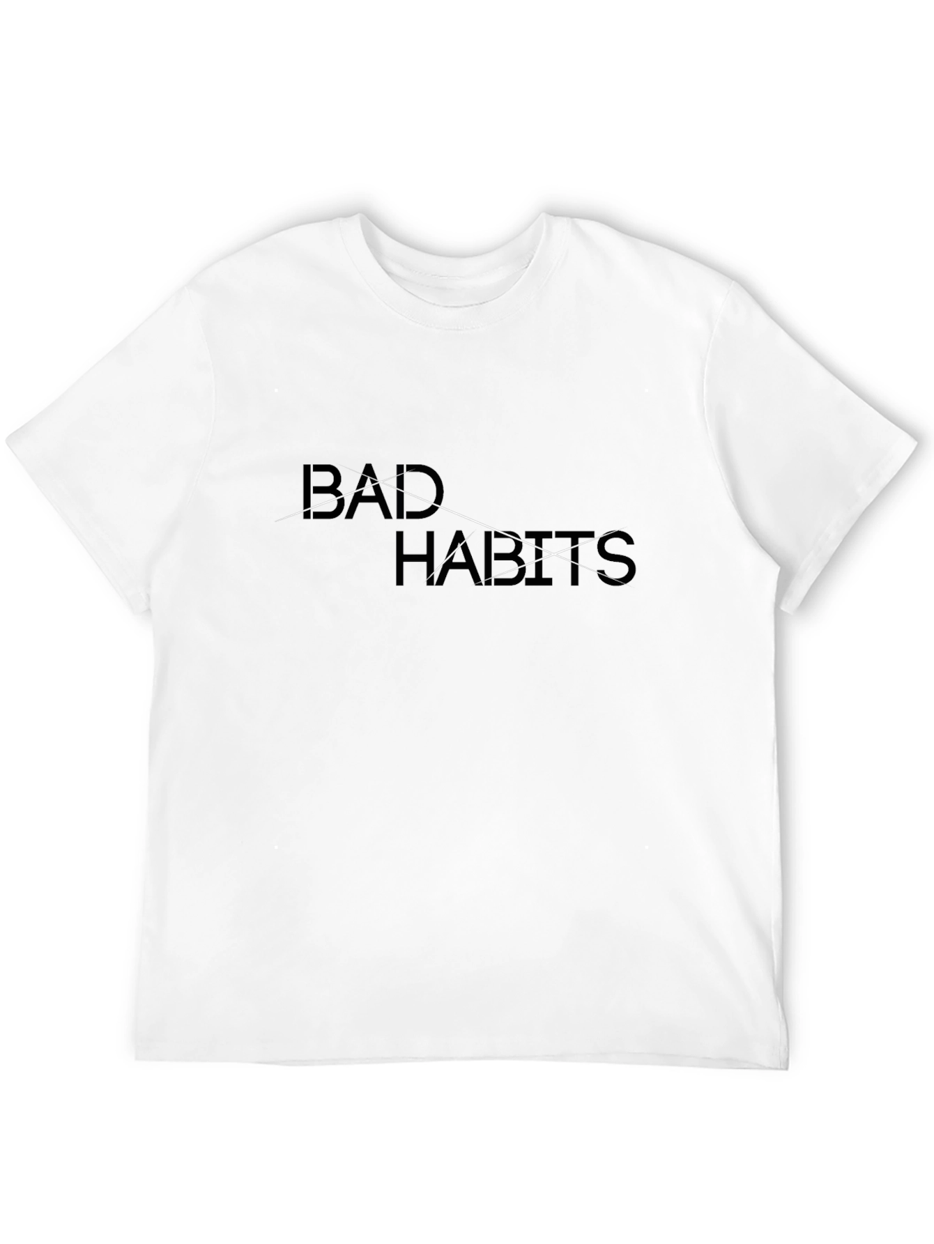 Bad Habits Black Graphic Tee Casual Style