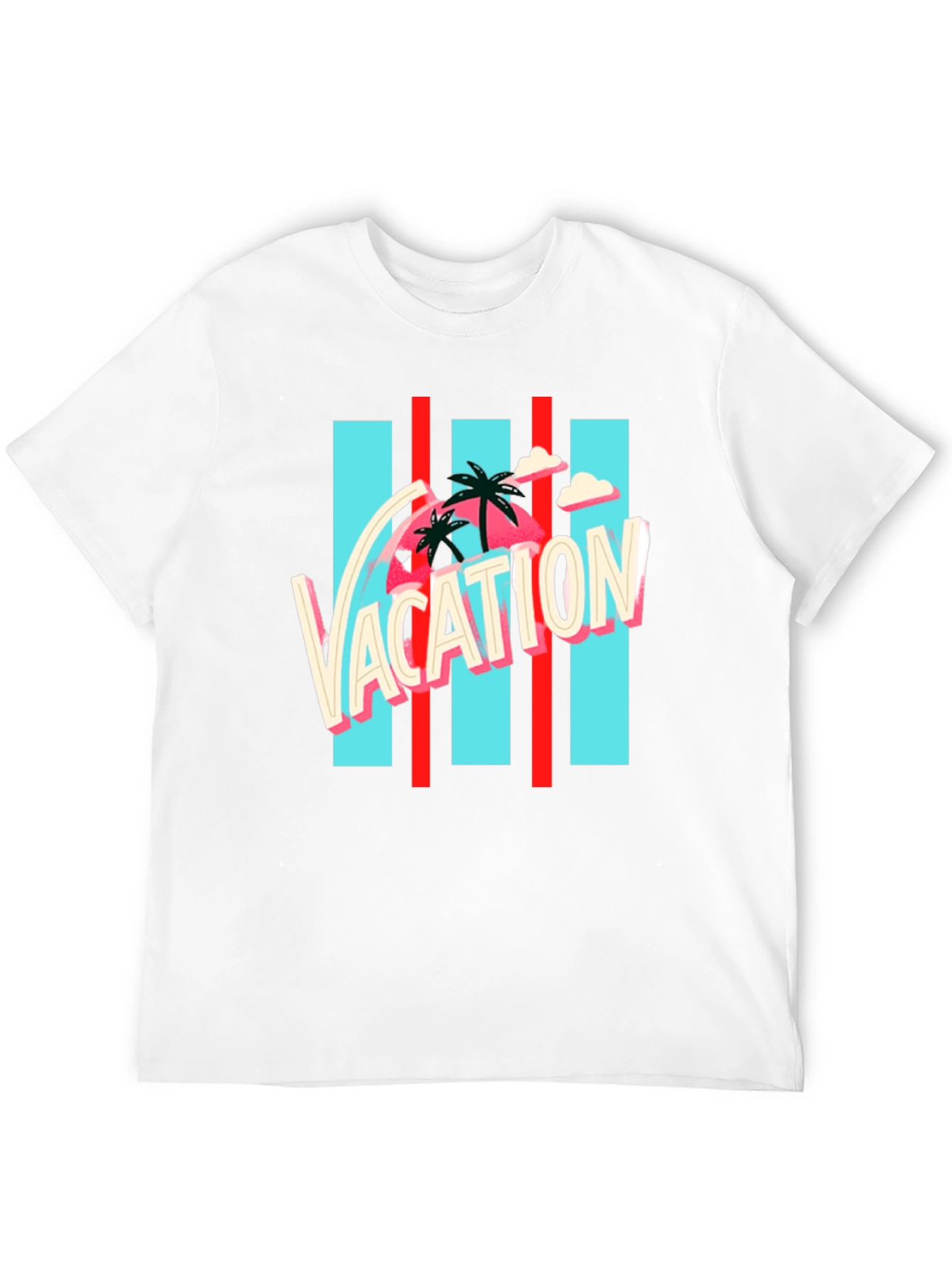 Vacation Graphic Tee - Retro Palm Design