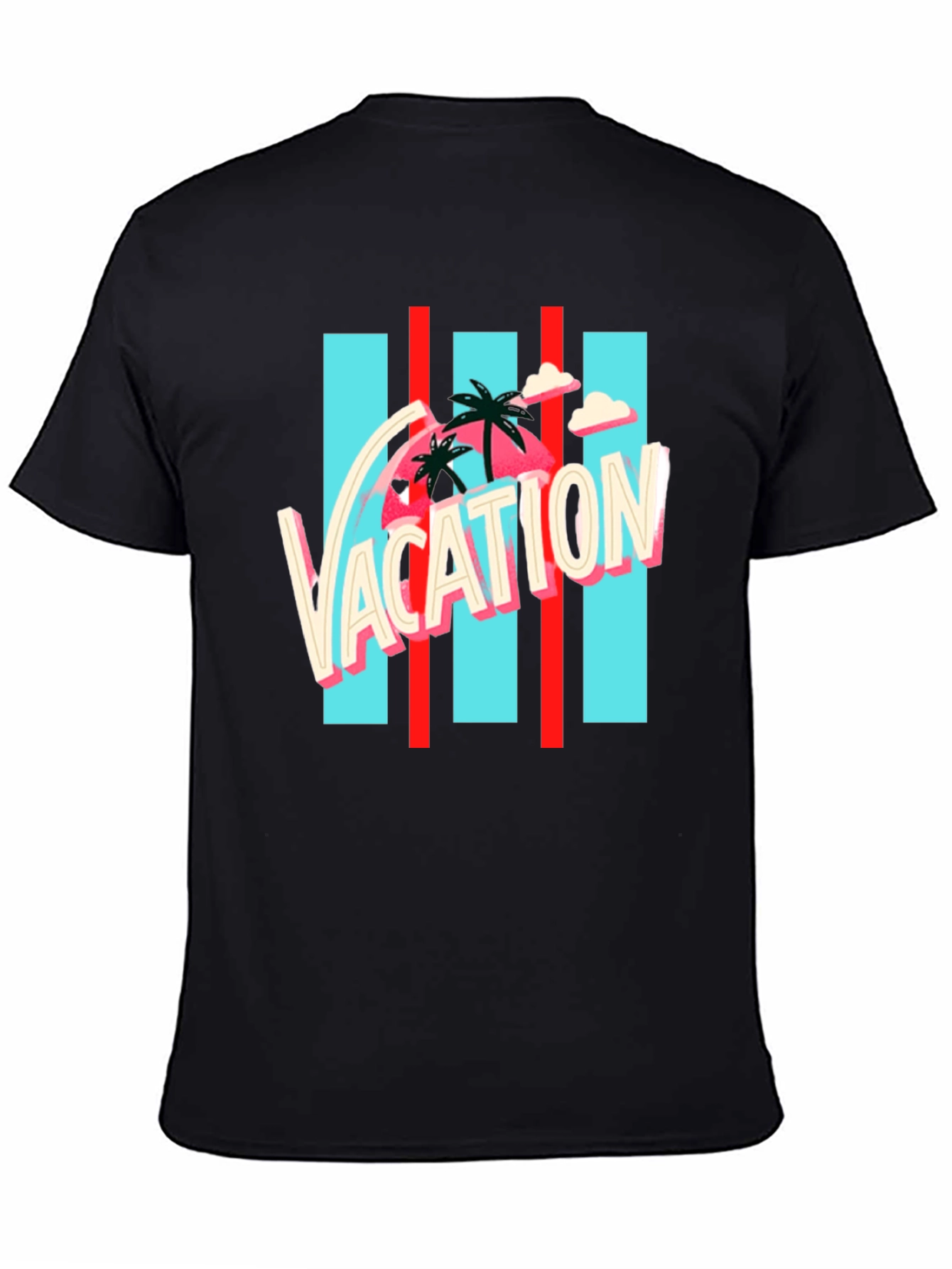 Vacation Graphic Tee - Retro Palm Design