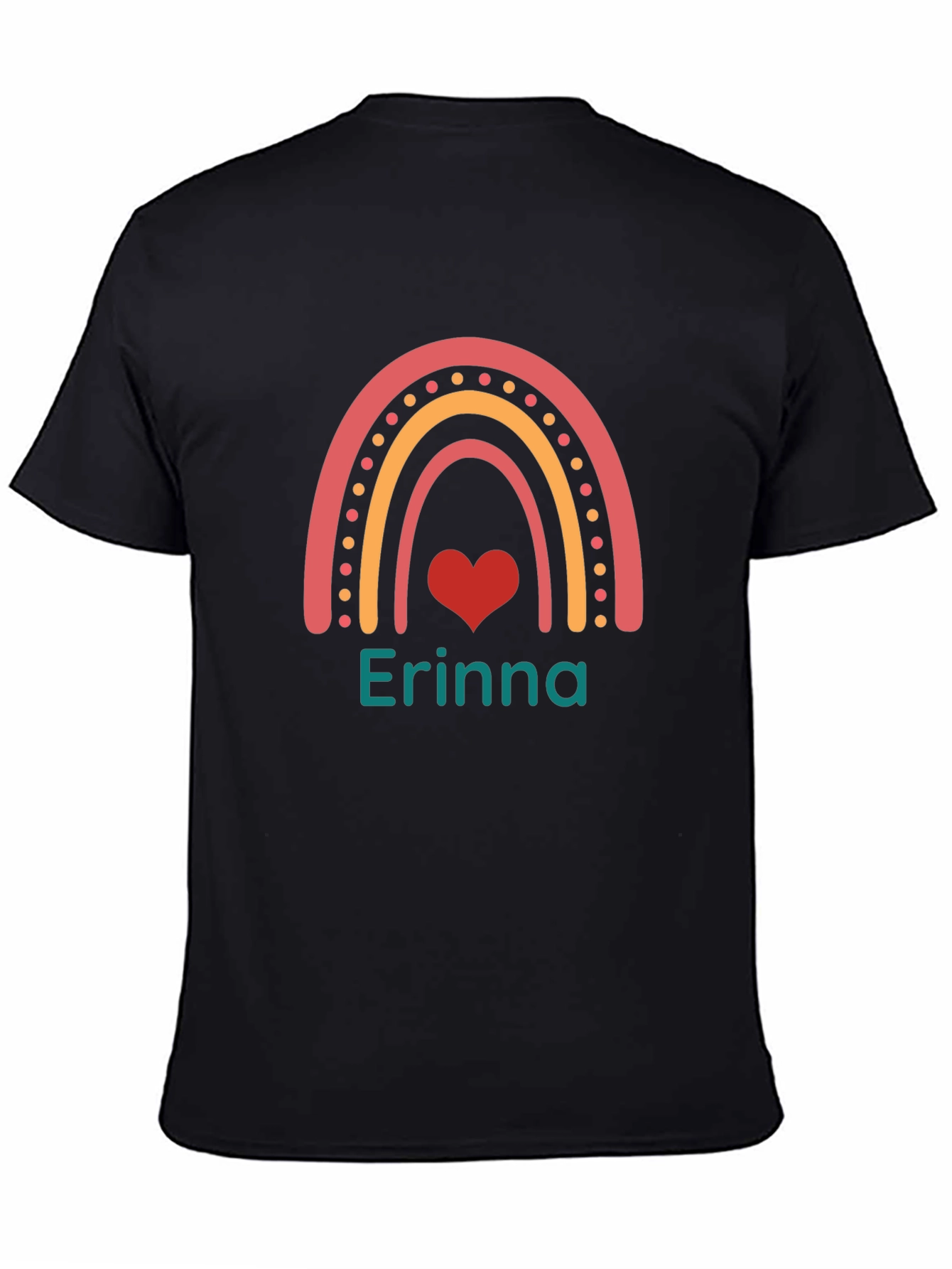 Erinna Rainbow Heart Custom T-Shirt