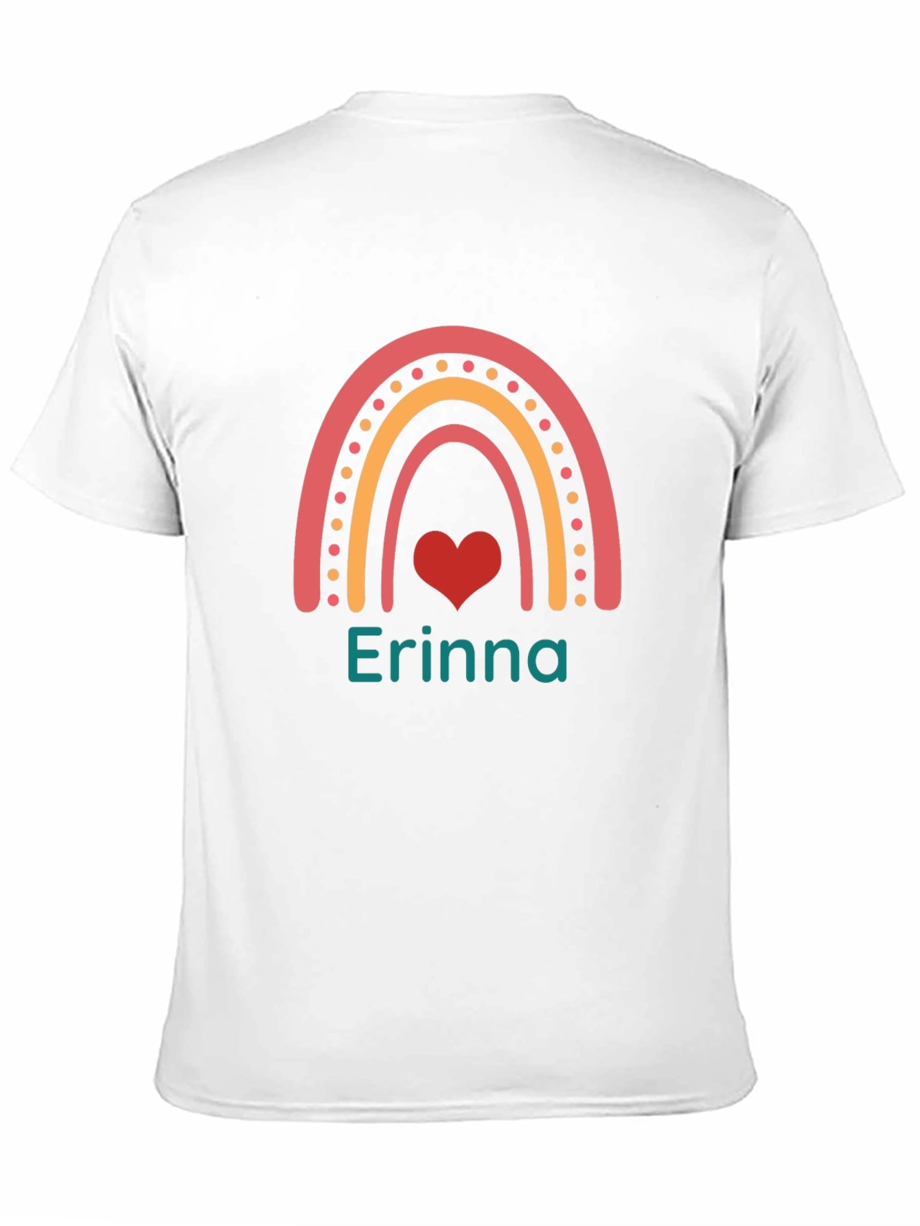 Erinna Rainbow Heart Custom T-Shirt