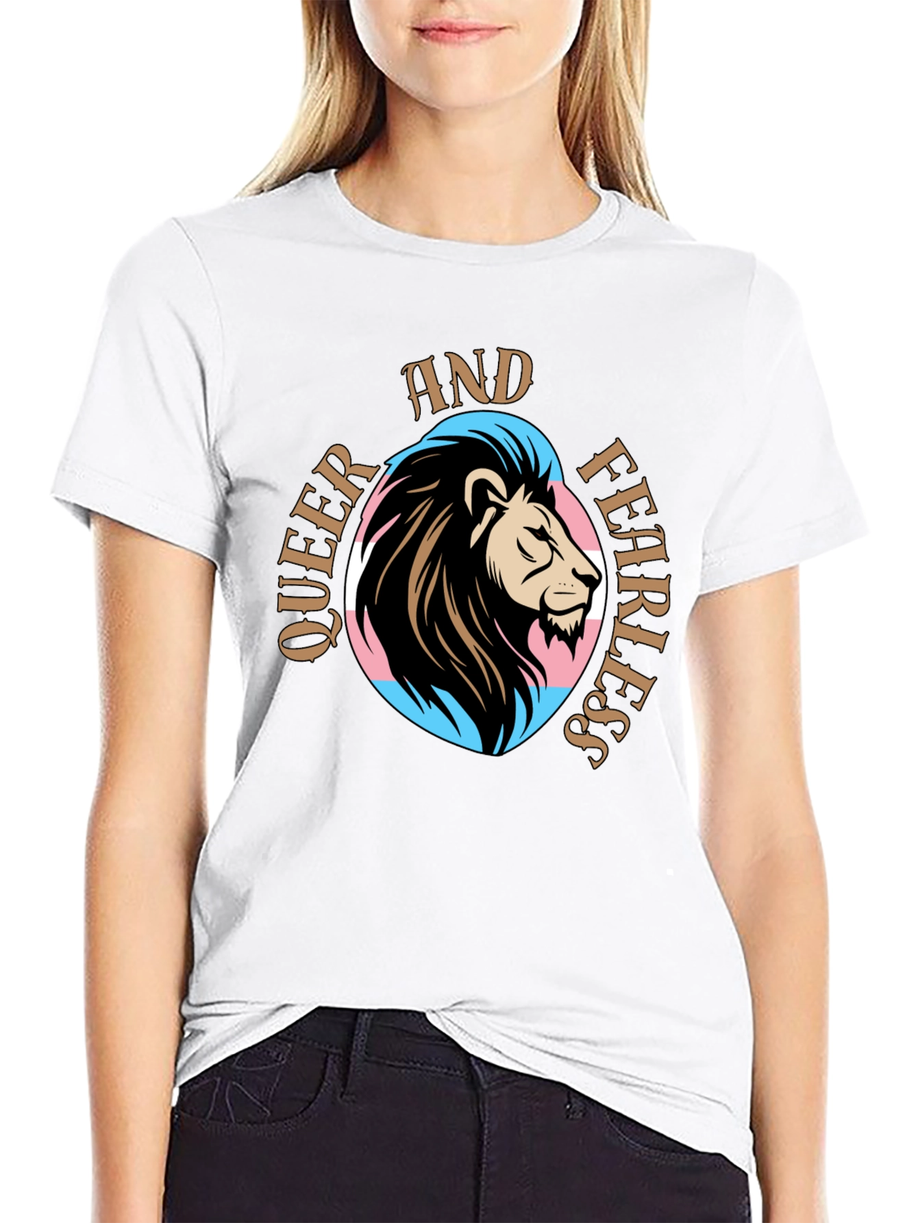 Queer and Fearless Lion Graphic T-Shirt