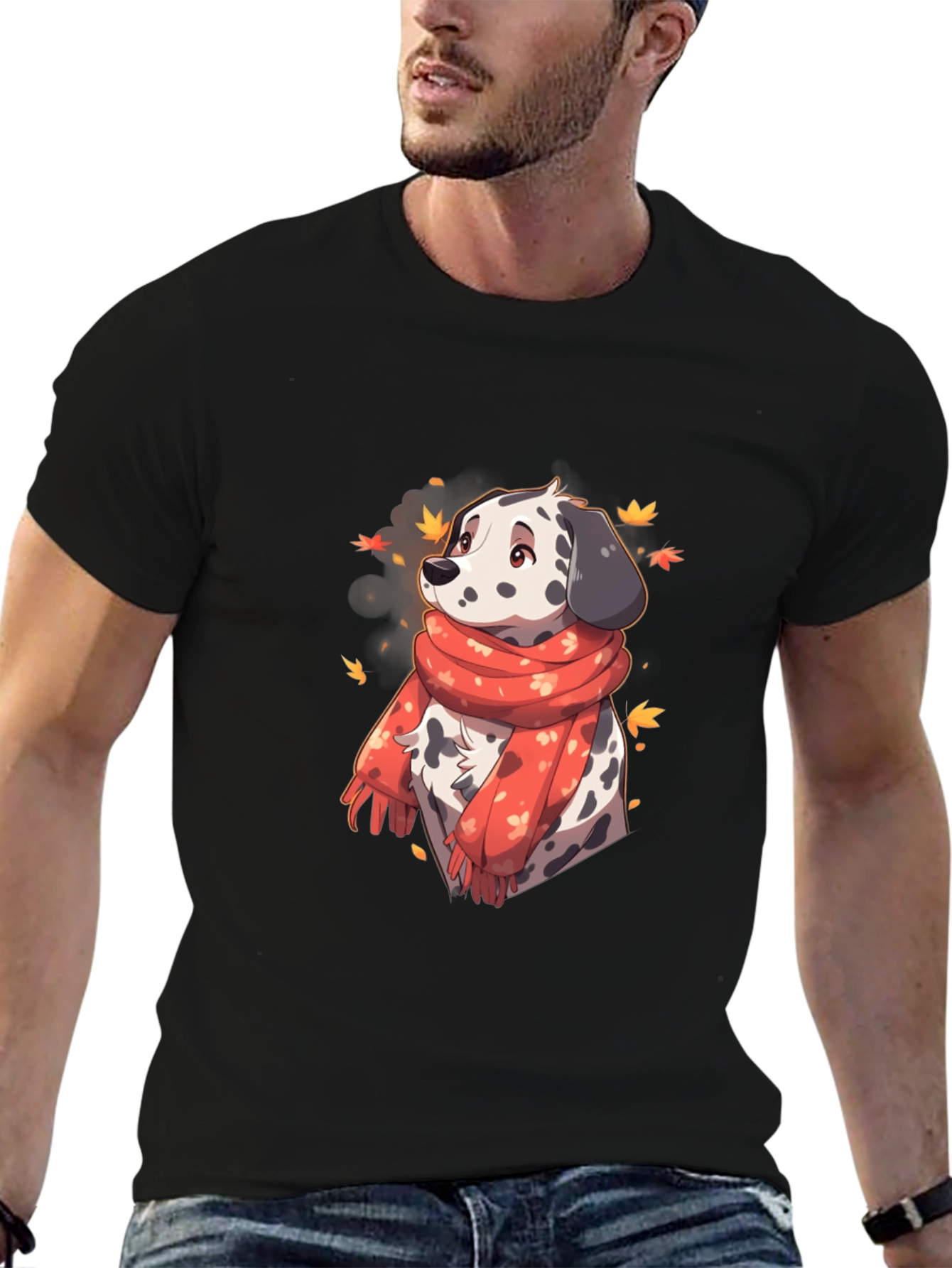 Dalmatian Scarf Graphic T-Shirt