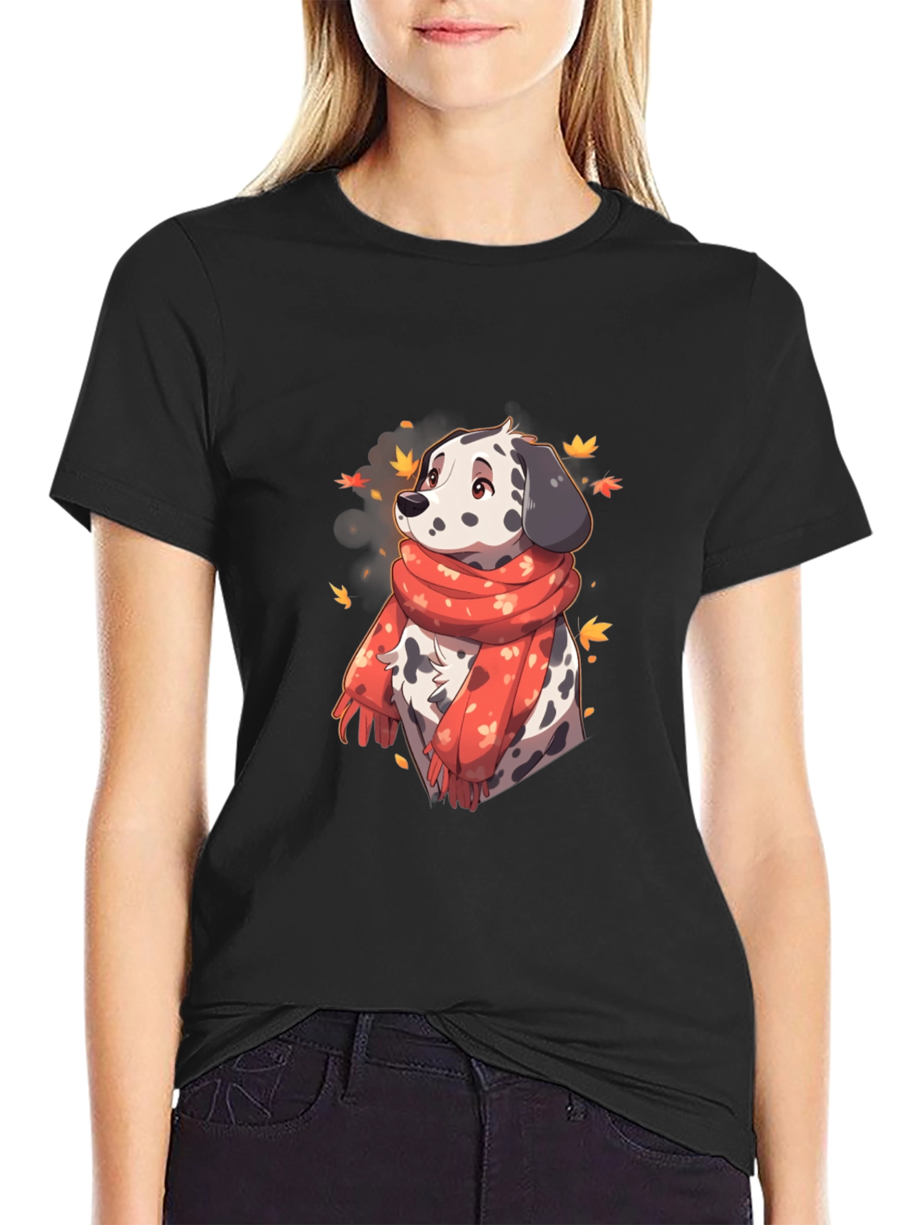 Dalmatian Scarf Graphic T-Shirt