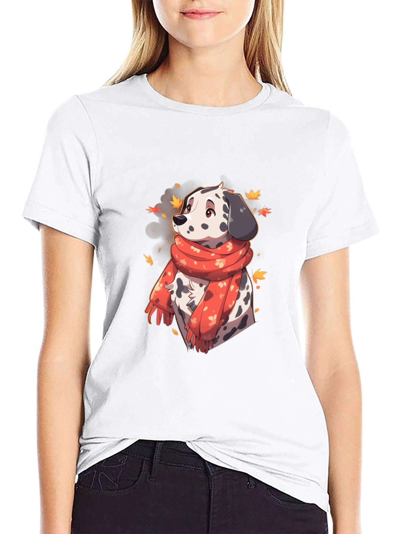 Dalmatian Scarf Graphic T-Shirt
