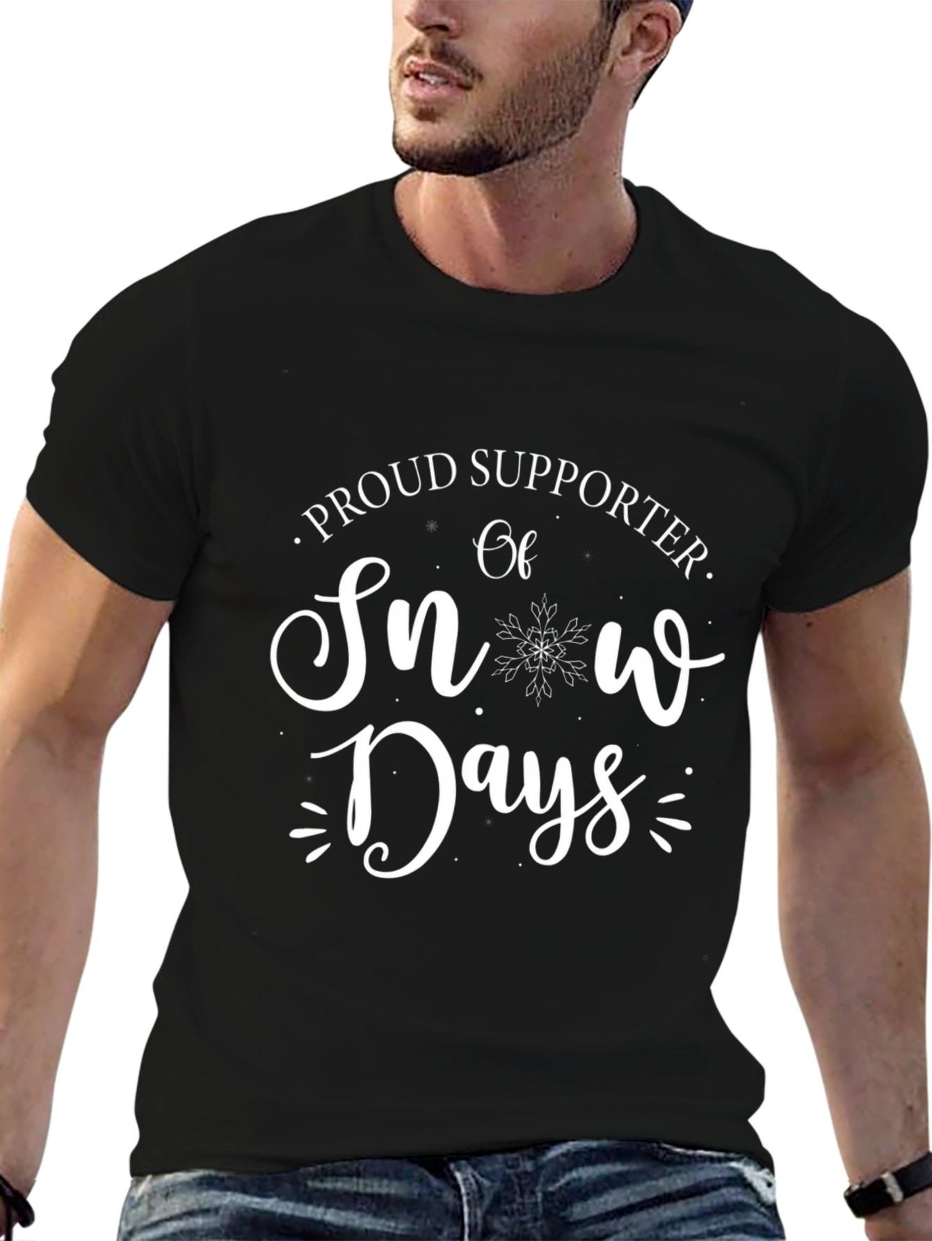 Proud Snow Days Supporter Black T-Shirt
