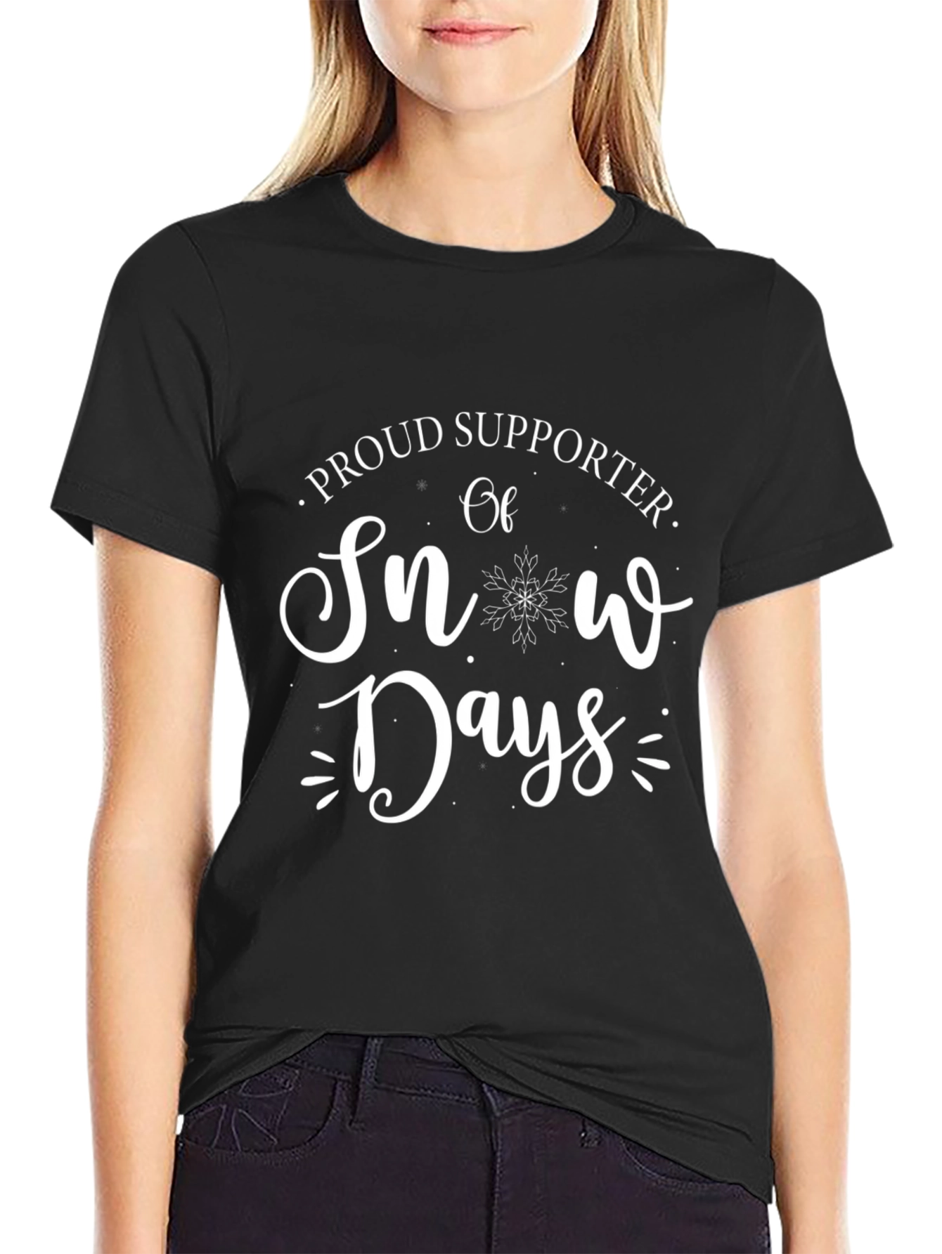 Proud Snow Days Supporter Black T-Shirt