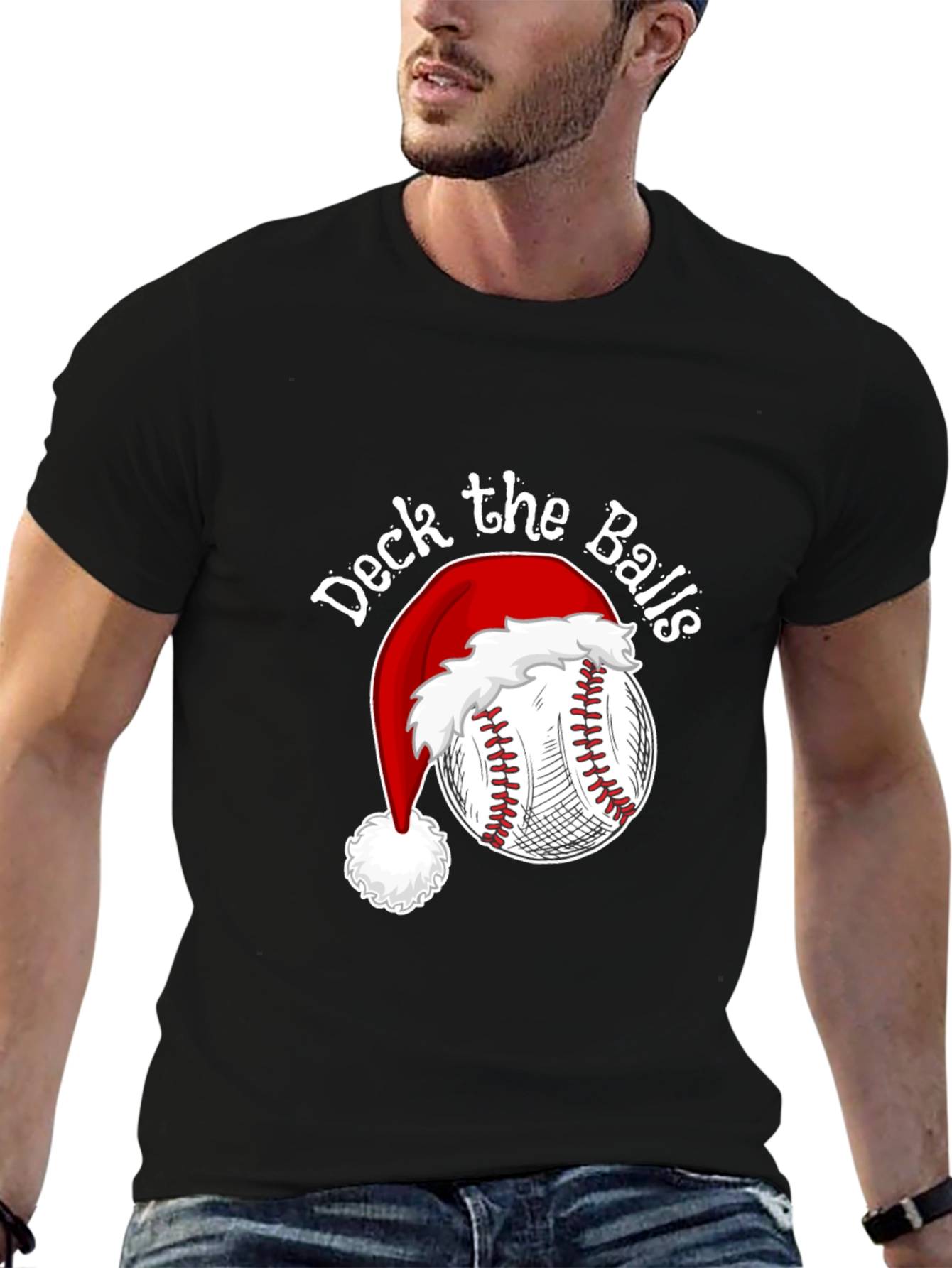 Deck the Balls Baseball Christmas T-Shirt