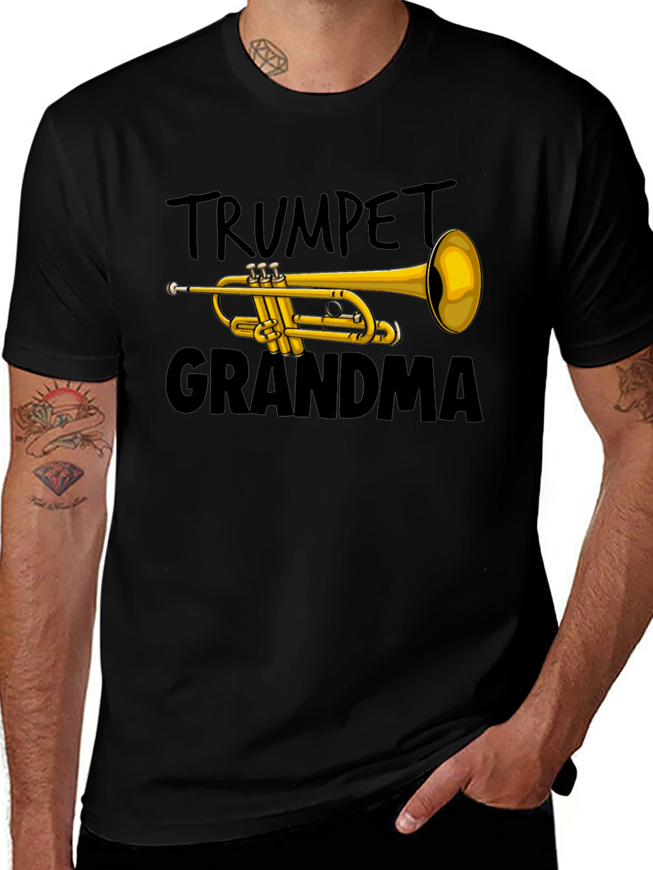 Trumpet Grandma Graphic T-Shirt - Musician Apparel