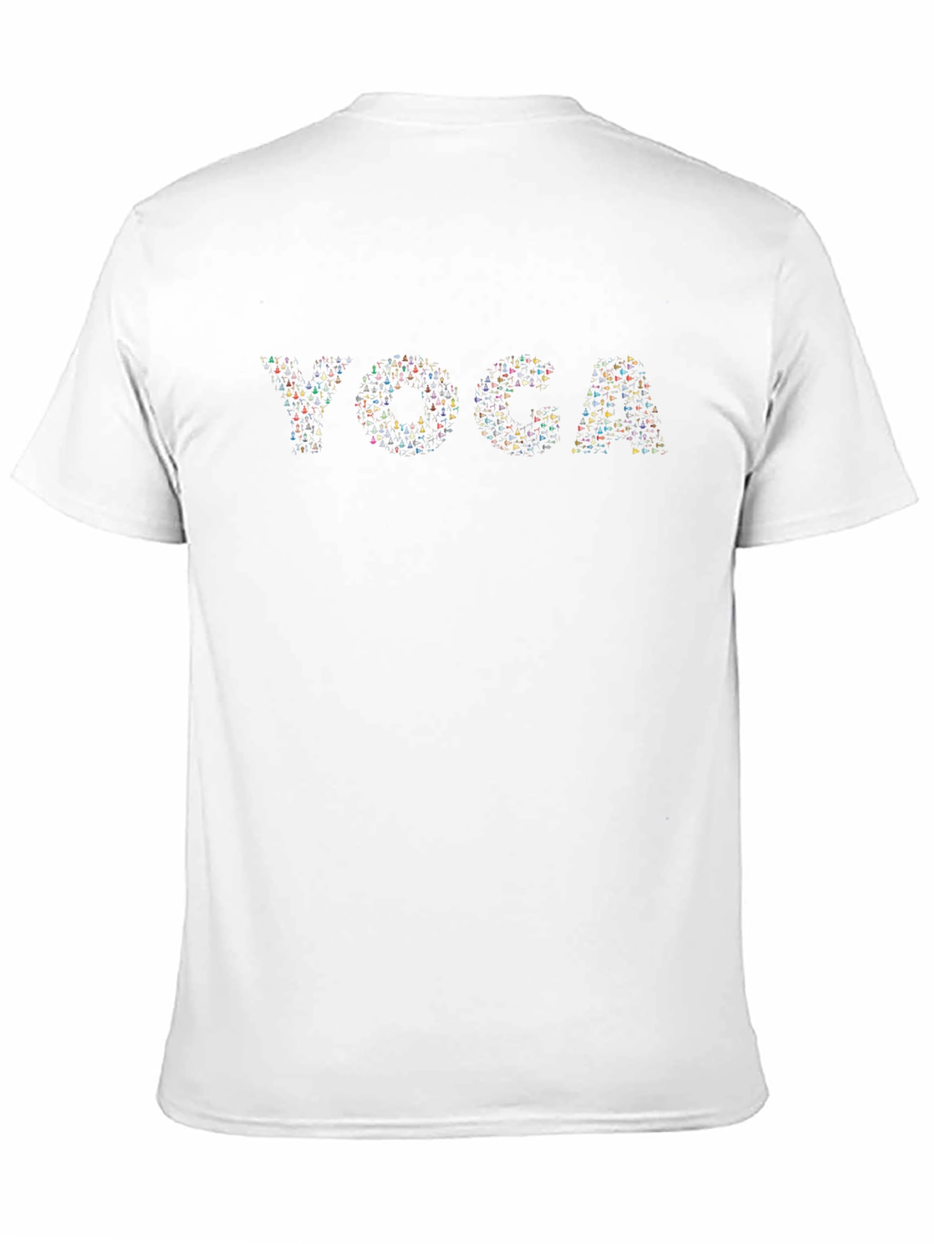 Yoga Pattern Graphic Black T-Shirt