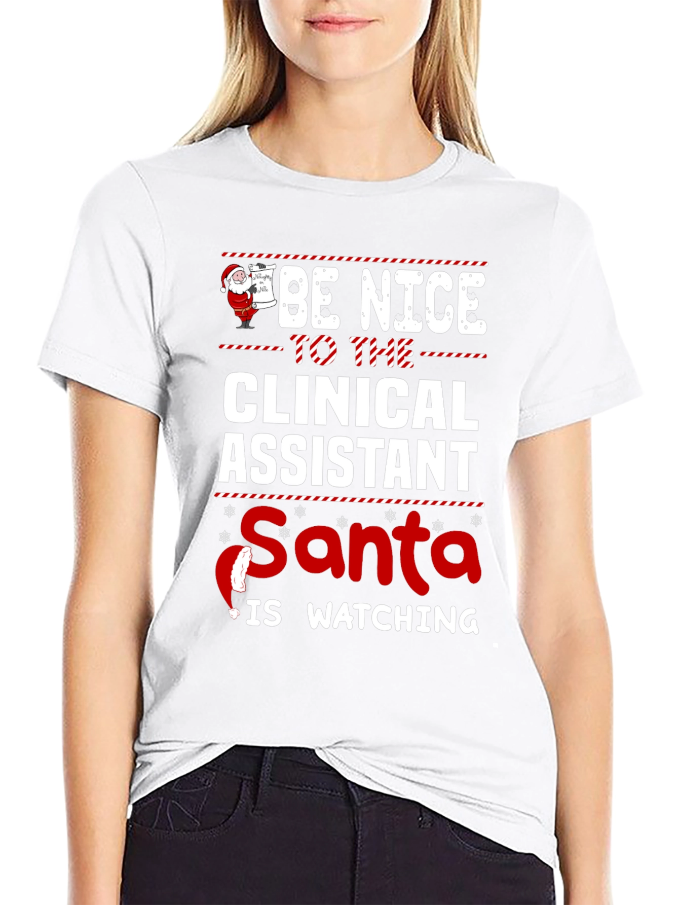Clinical Assistant Santa Christmas T-Shirt