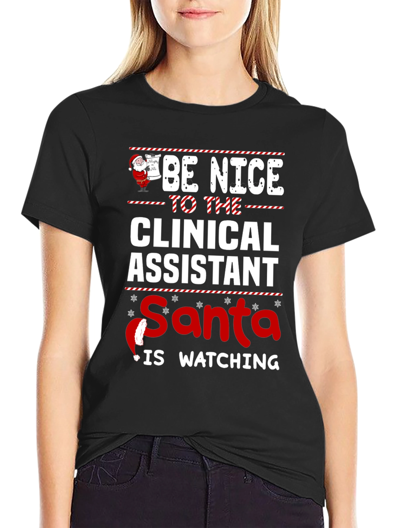 Clinical Assistant Santa Christmas T-Shirt