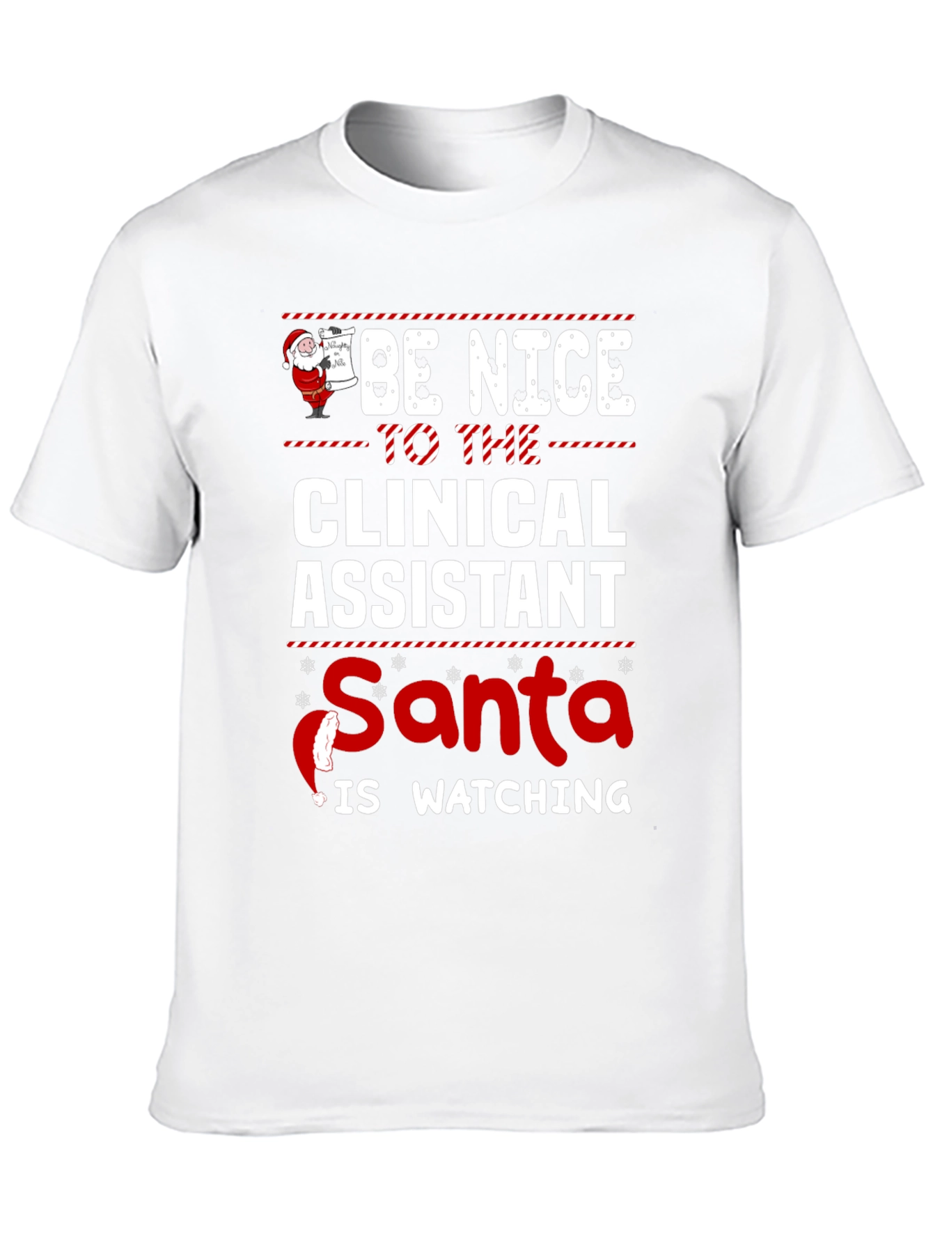 Clinical Assistant Santa Christmas T-Shirt