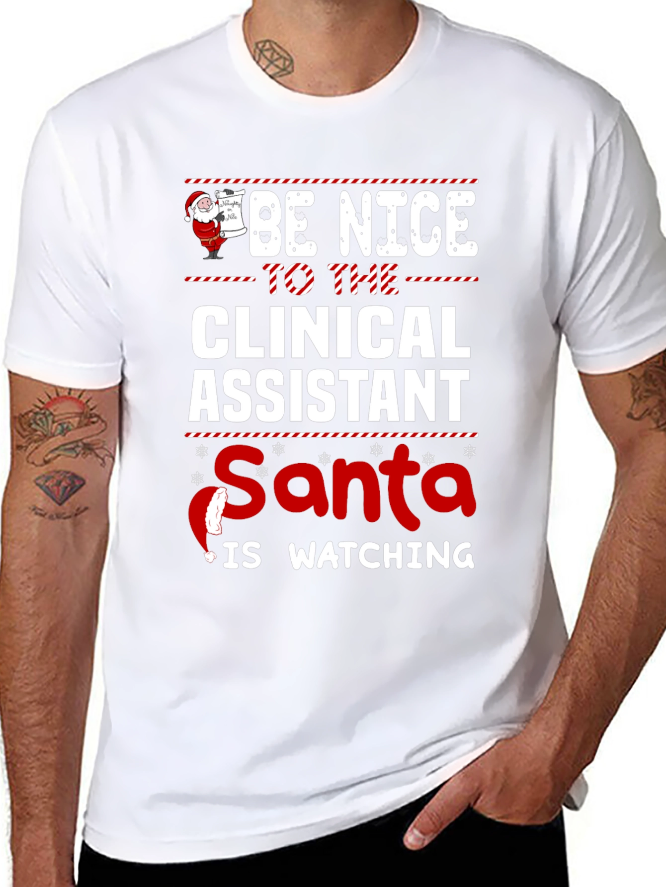 Clinical Assistant Santa Christmas T-Shirt