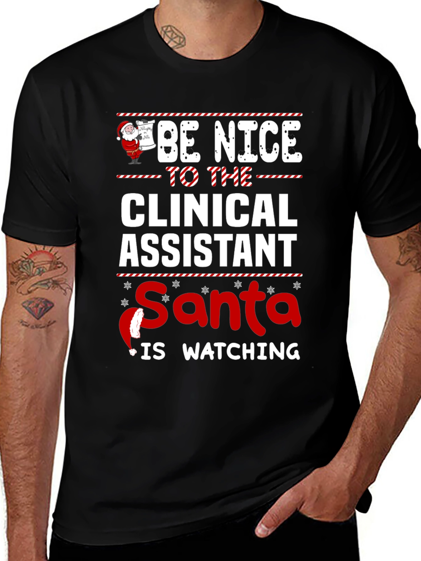 Clinical Assistant Santa Christmas T-Shirt