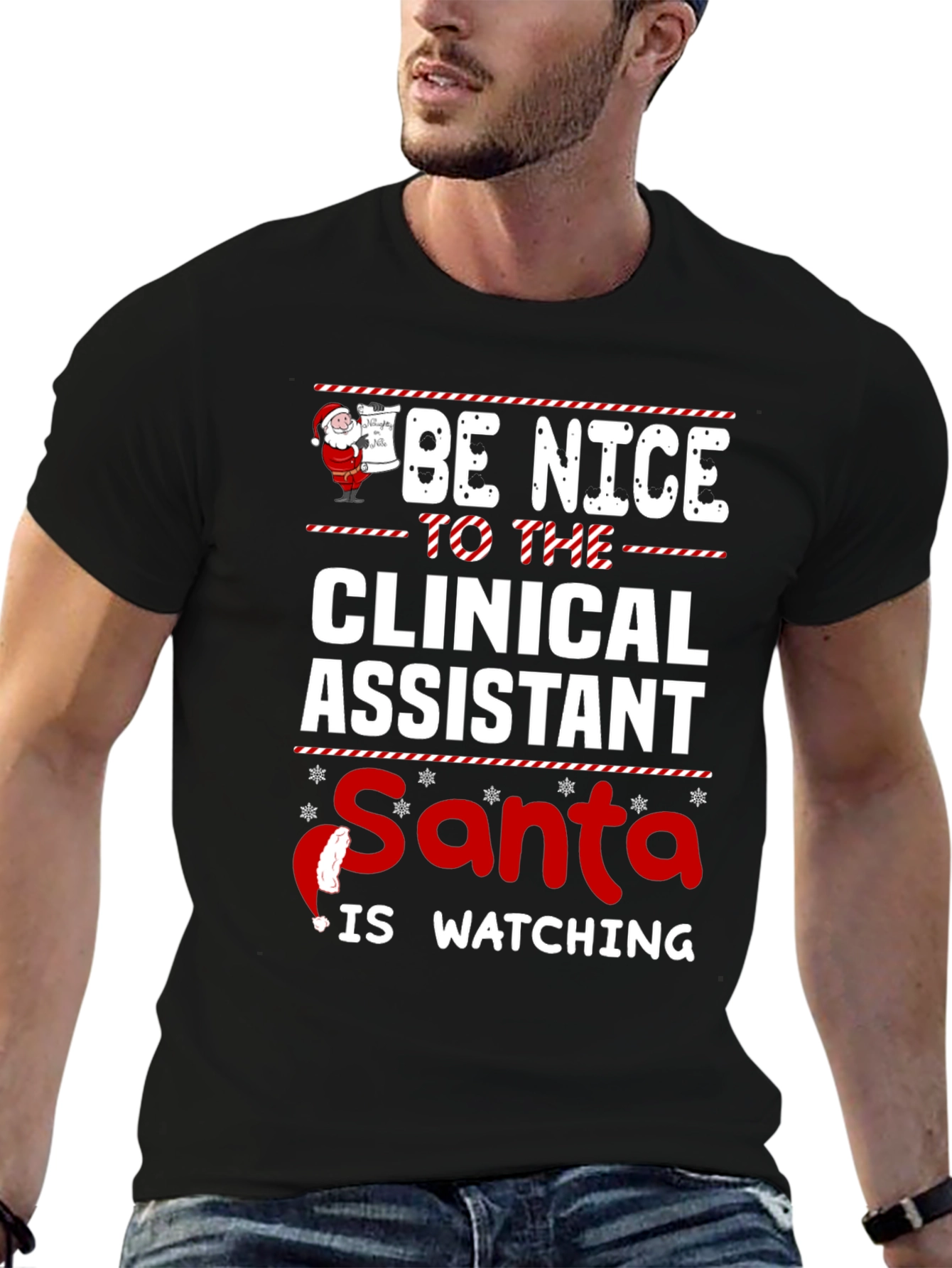 Clinical Assistant Santa Christmas T-Shirt