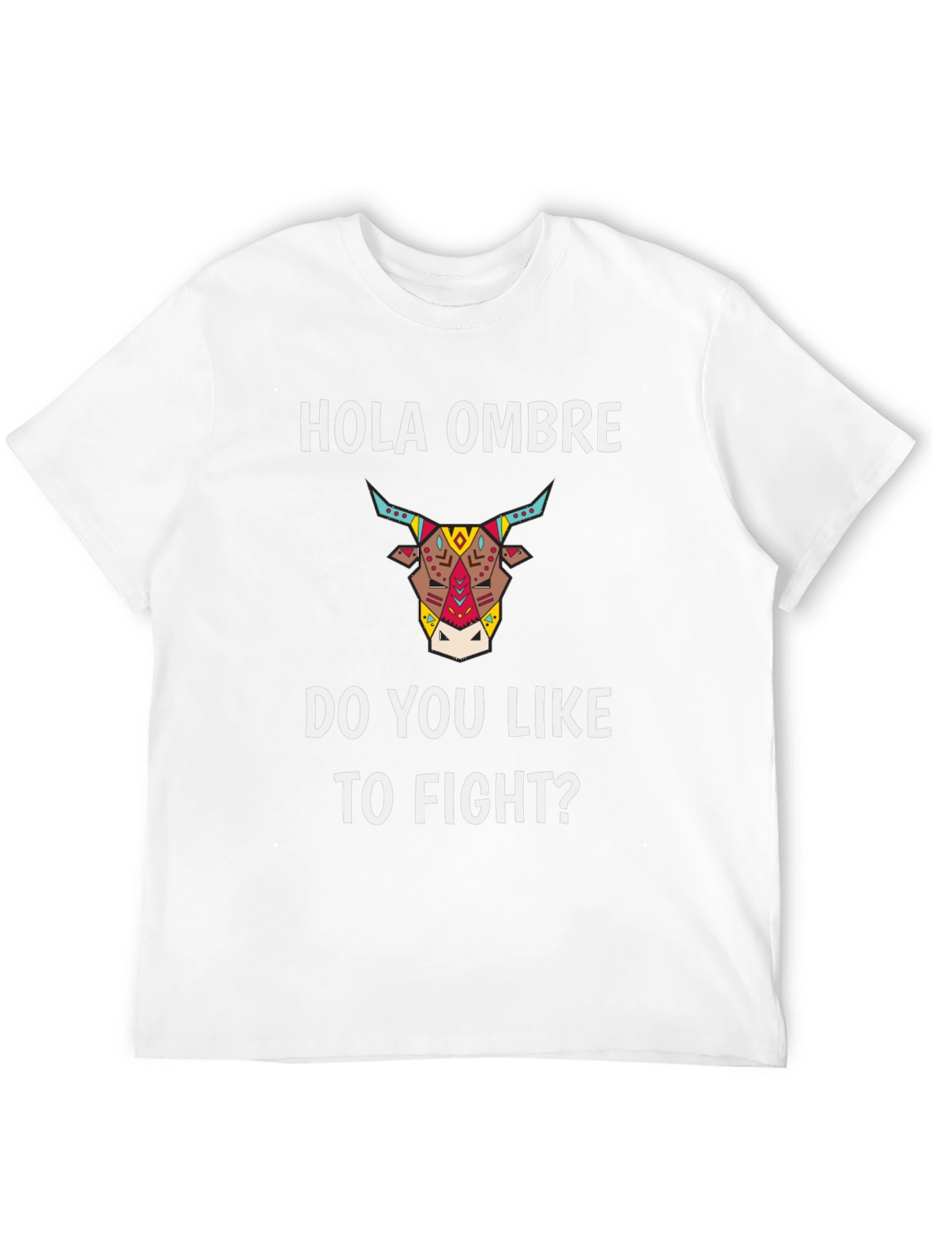 Hola Ombre Fight Bull Black Graphic Tee