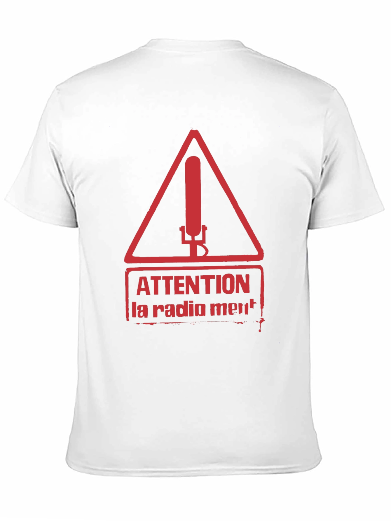 Attention La Radio Ment T-Shirt Black