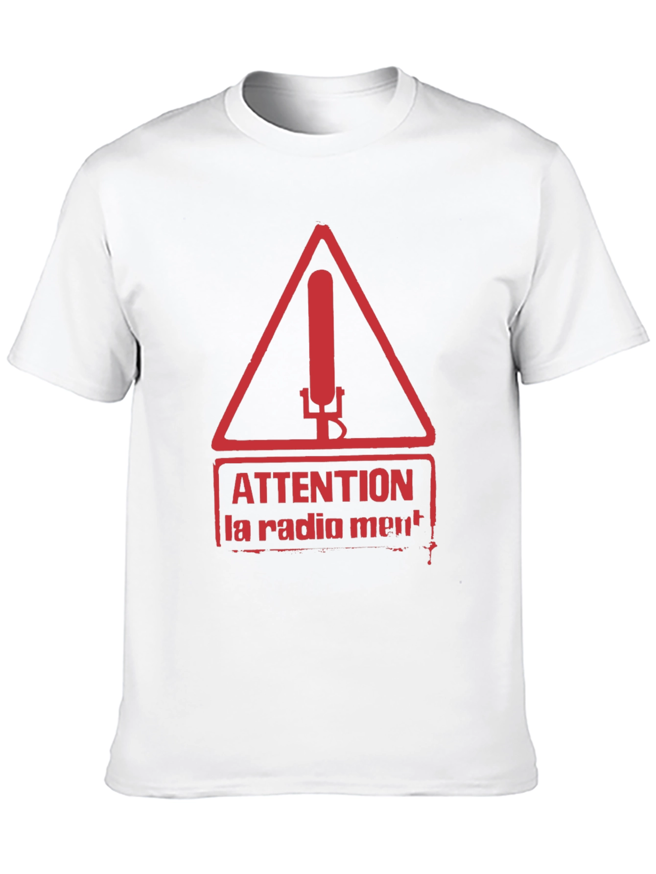 Attention La Radio Ment T-Shirt Black