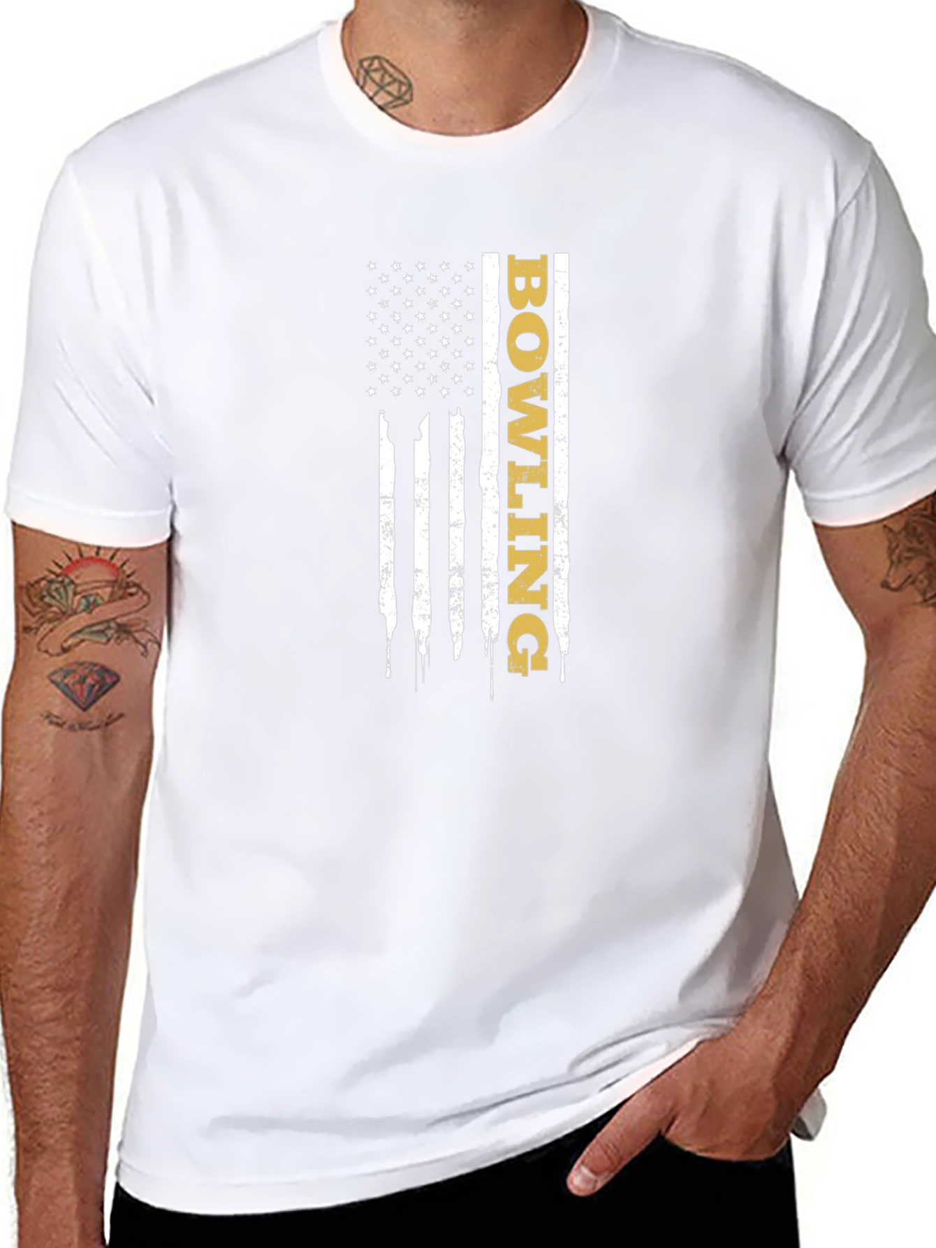 Bowling American Flag Graphic Tee