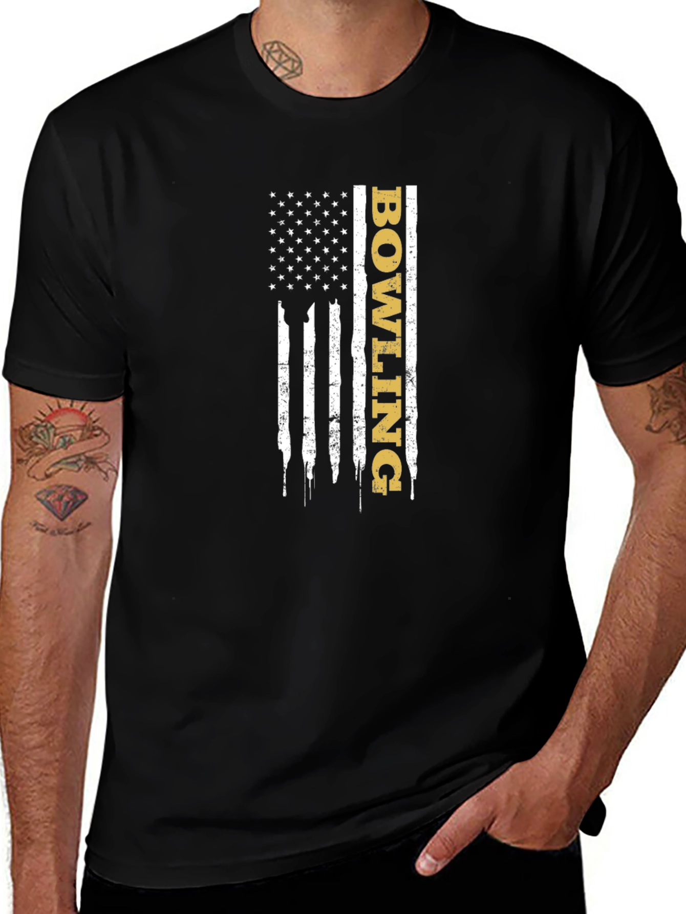 Bowling American Flag Graphic Tee