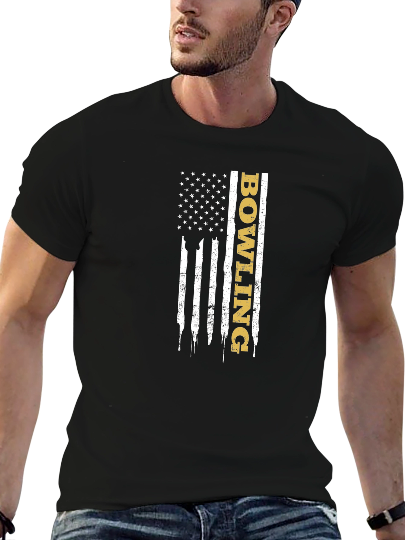Bowling American Flag Graphic Tee