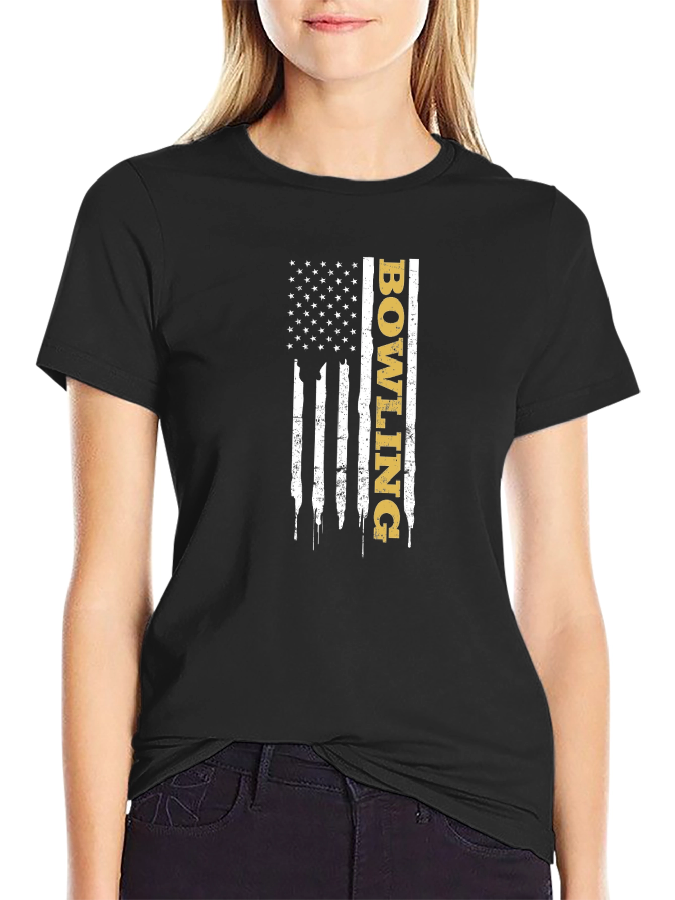 Bowling American Flag Graphic Tee
