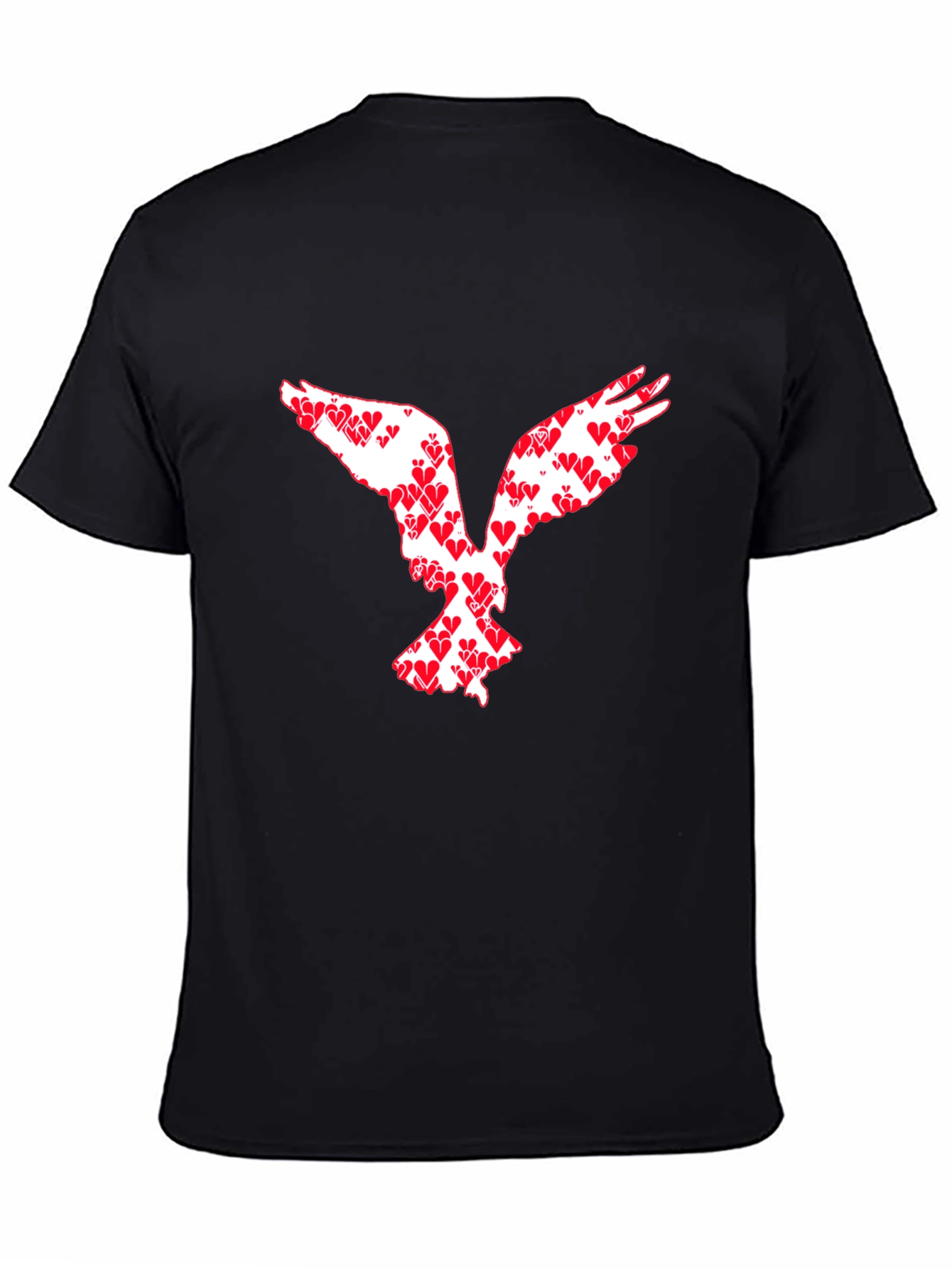 Heart Dove Graphic Tee - Black