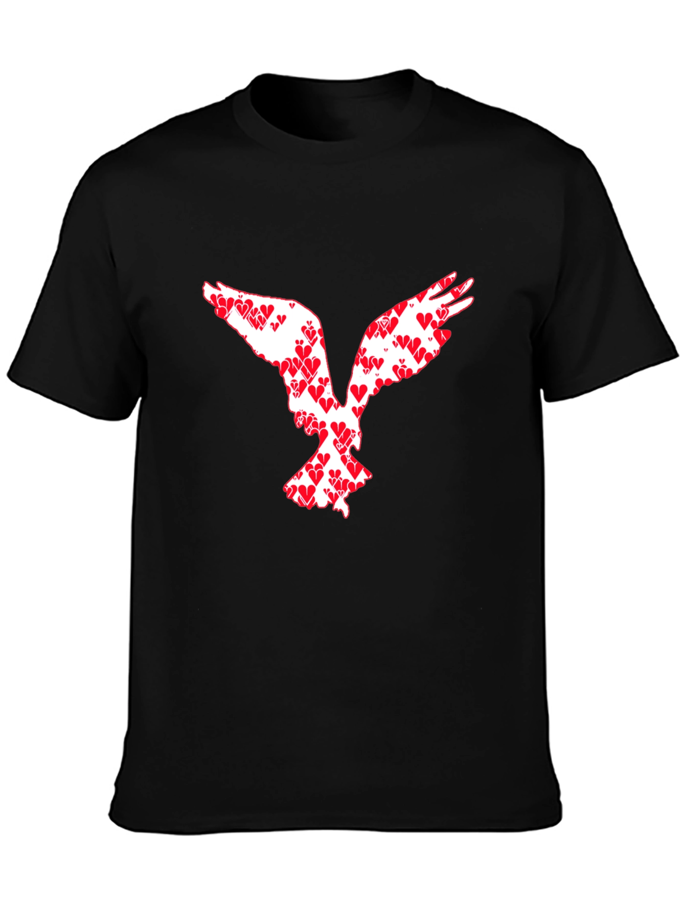 Heart Dove Graphic Tee - Black