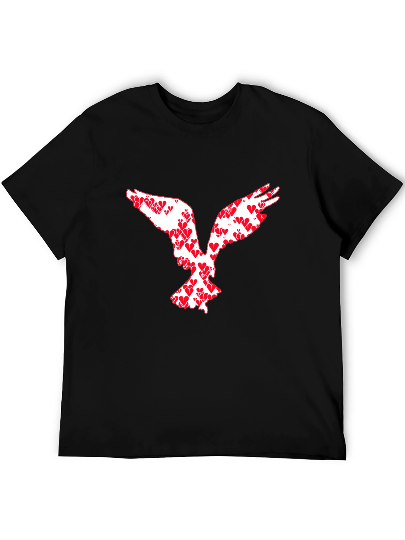 Heart Dove Graphic Tee - Black