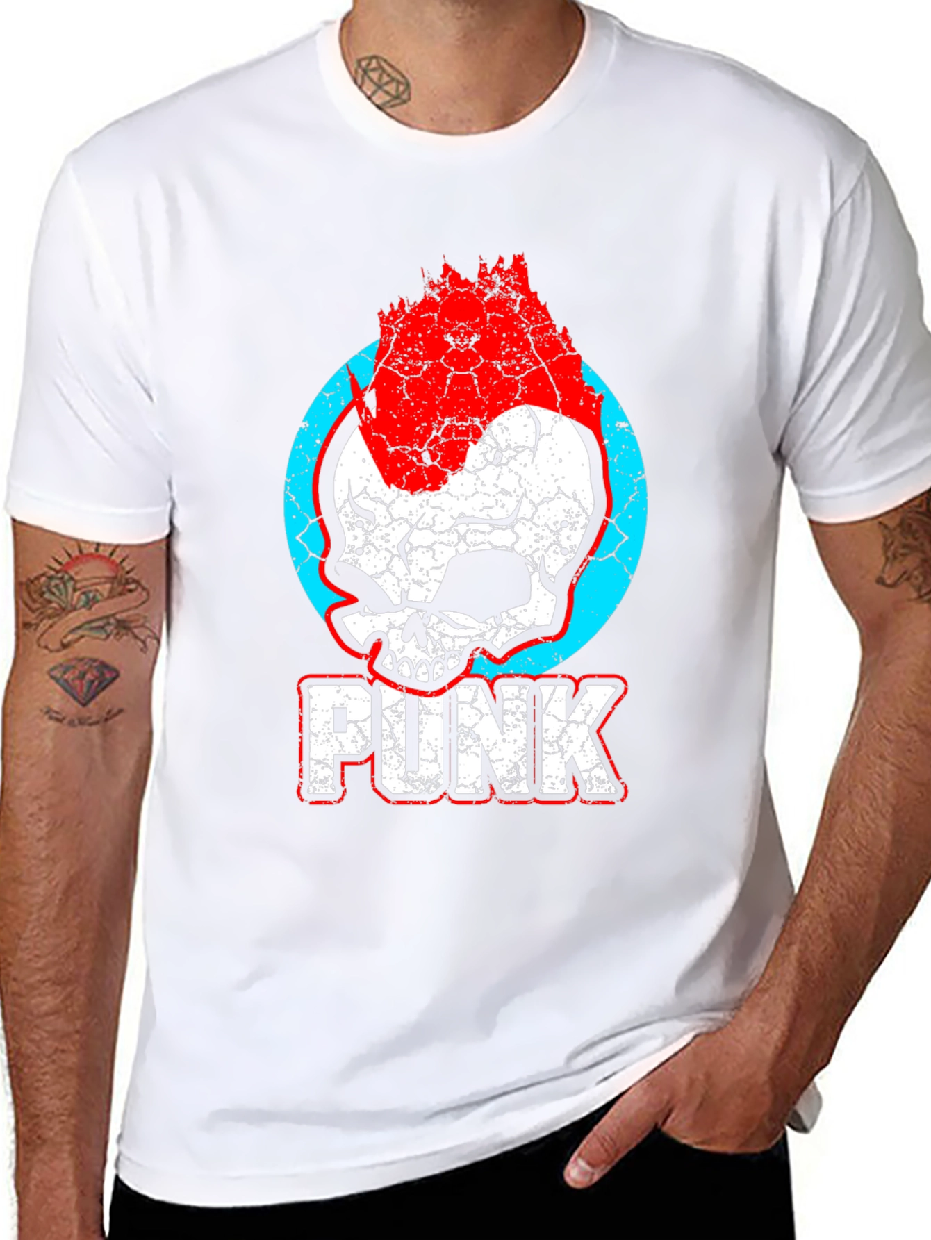Punk Skull Graphic Tee - Rocker Style