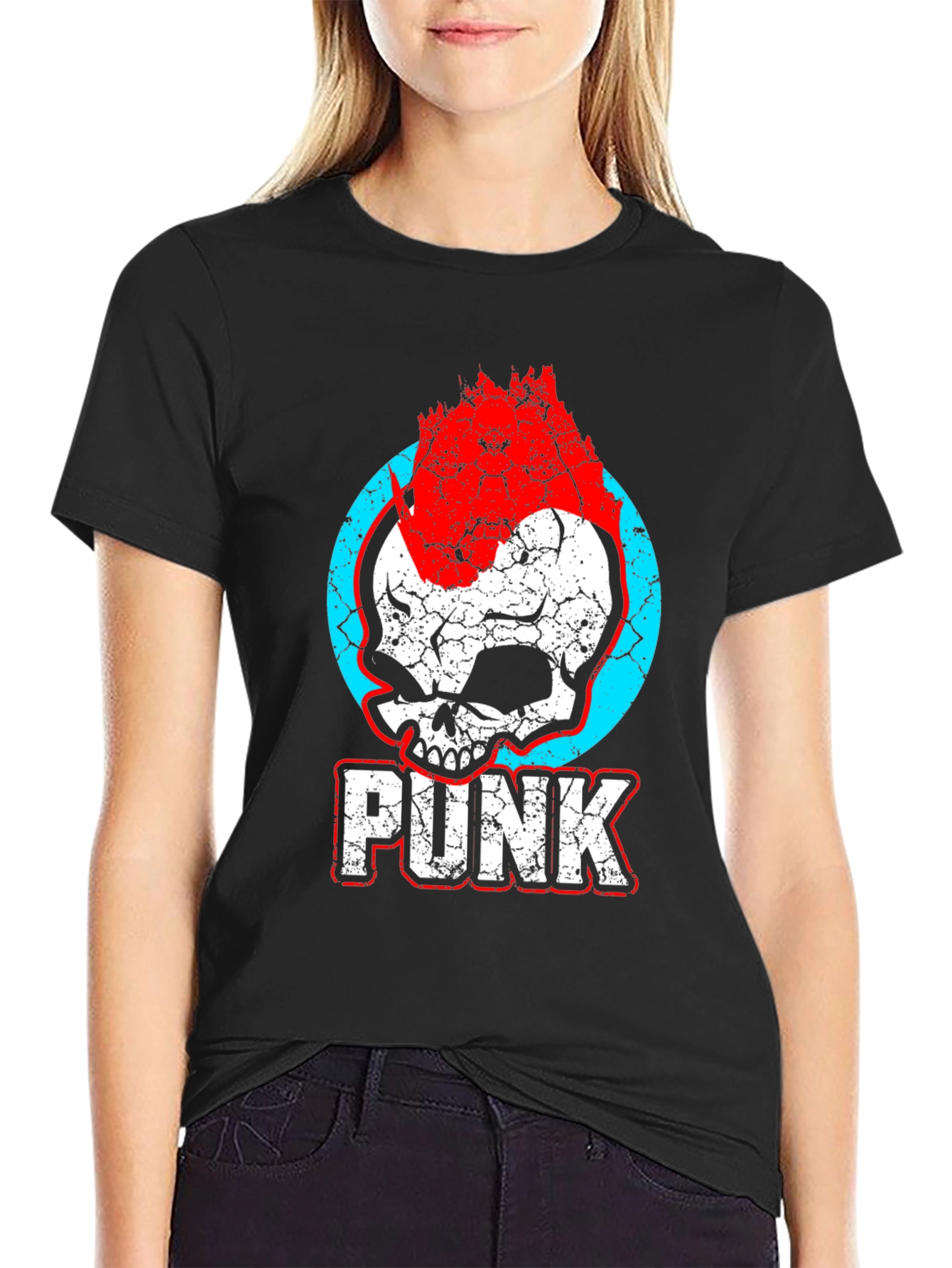 Punk Skull Graphic Tee - Rocker Style