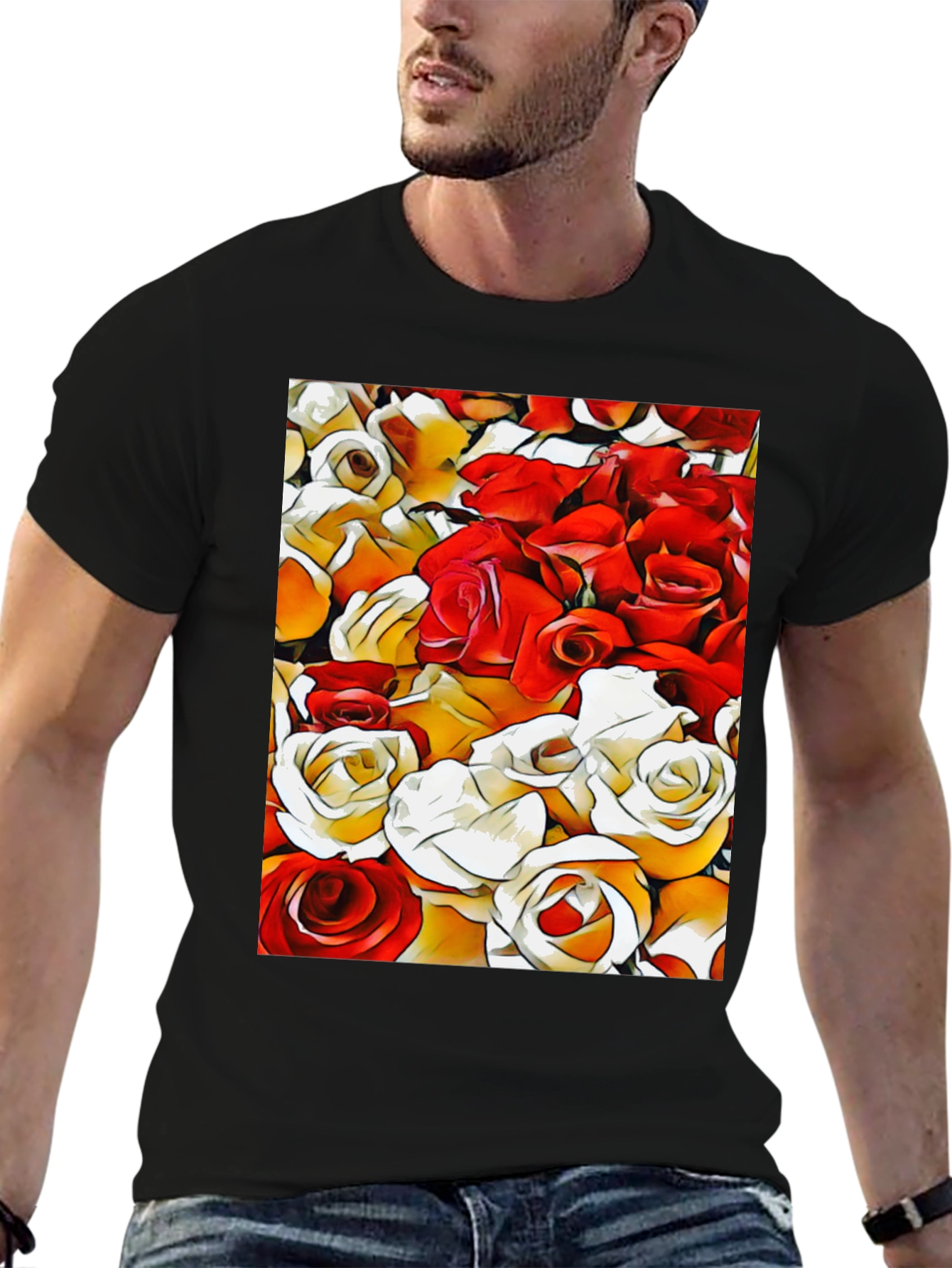 Floral Rose Graphic T-Shirt