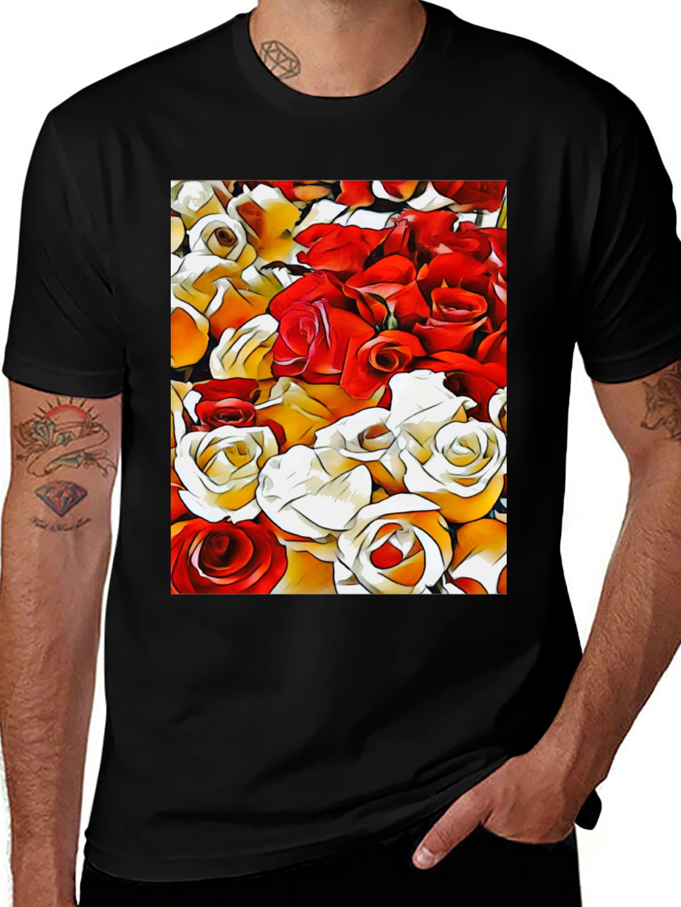 Floral Rose Graphic T-Shirt