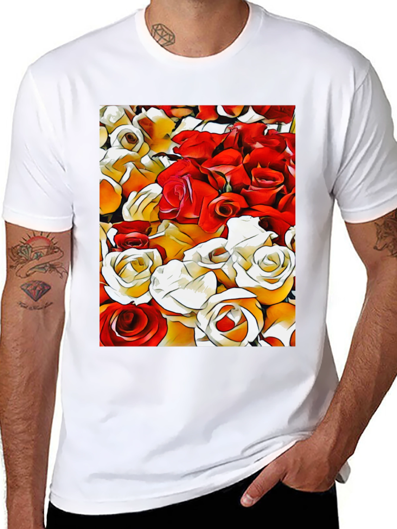 Floral Rose Graphic T-Shirt