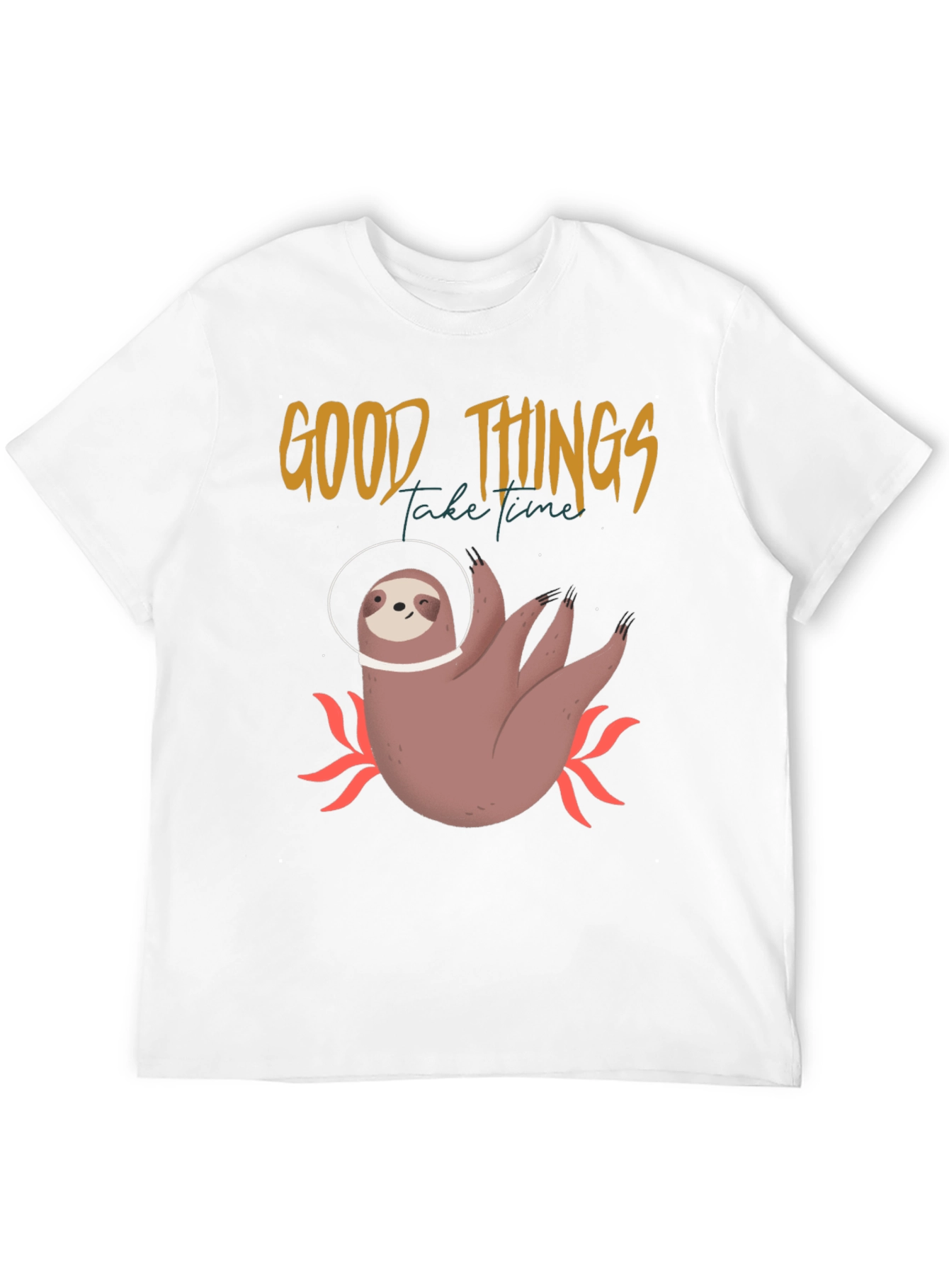 Sloth Astronaut Graphic T-Shirt - Good Things Take Time