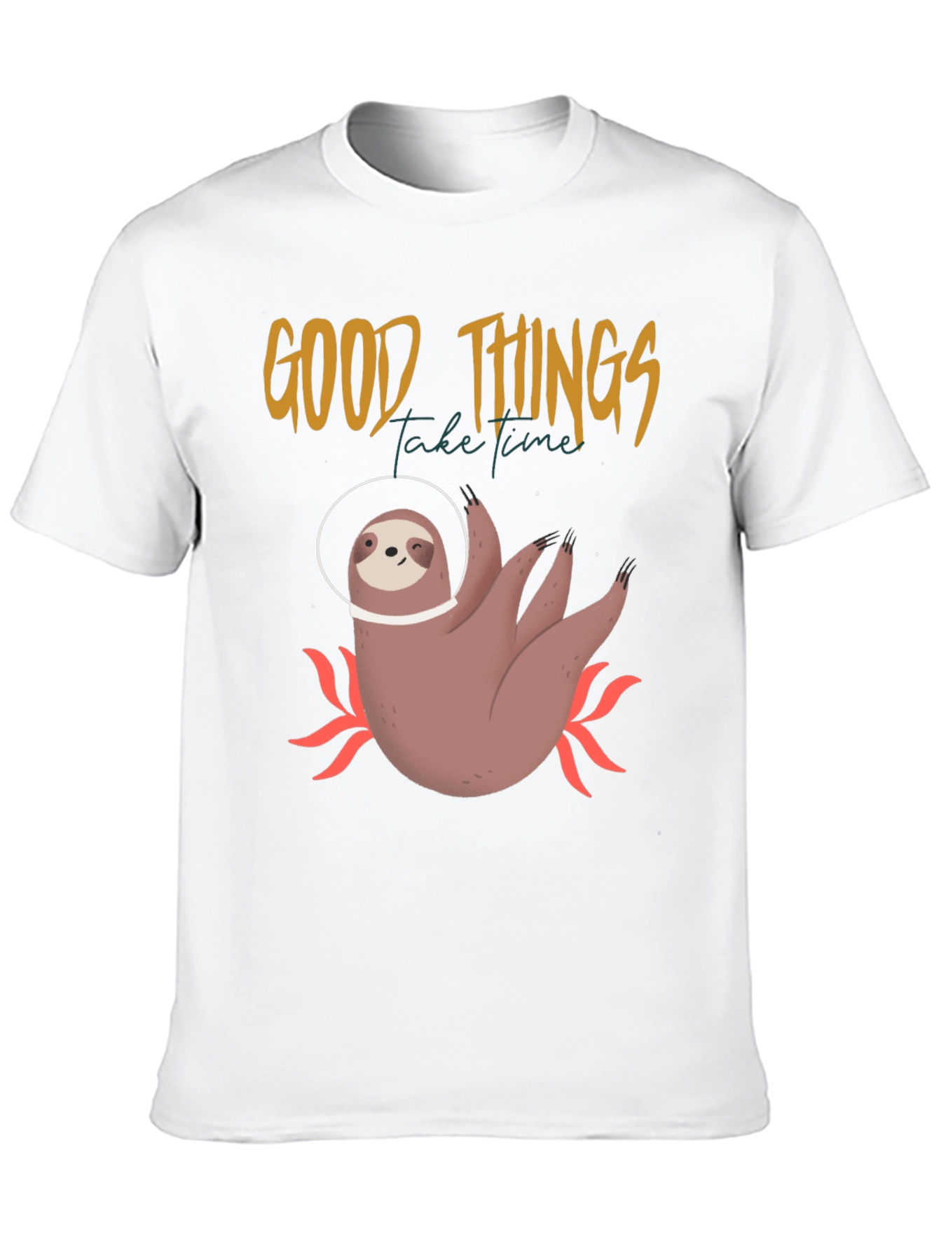 Sloth Astronaut Graphic T-Shirt - Good Things Take Time