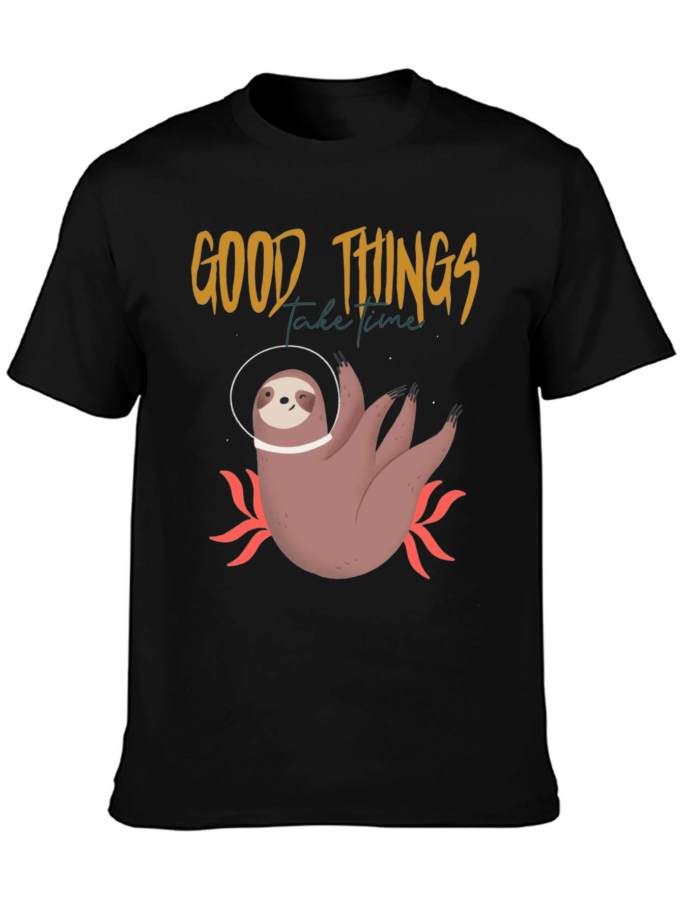 Sloth Astronaut Graphic T-Shirt - Good Things Take Time