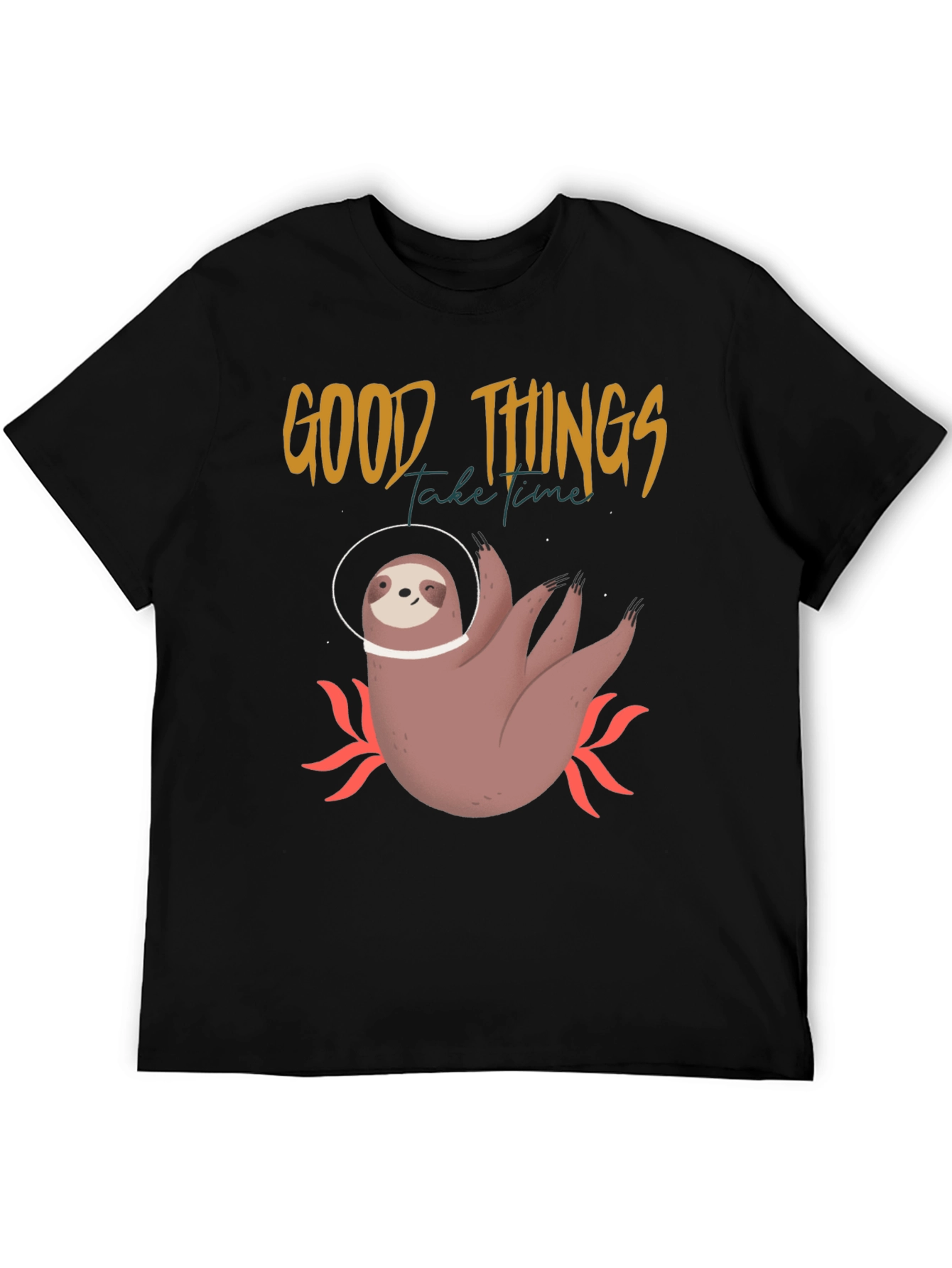 Sloth Astronaut Graphic T-Shirt - Good Things Take Time