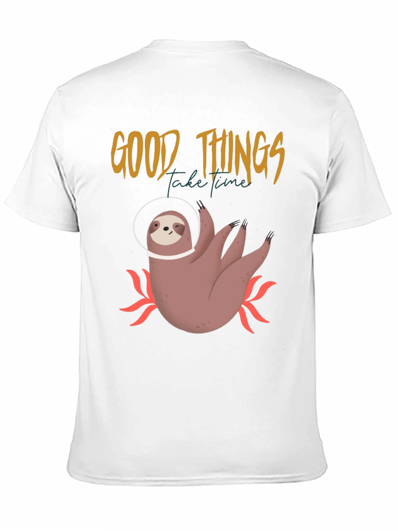 Sloth Astronaut Graphic T-Shirt - Good Things Take Time