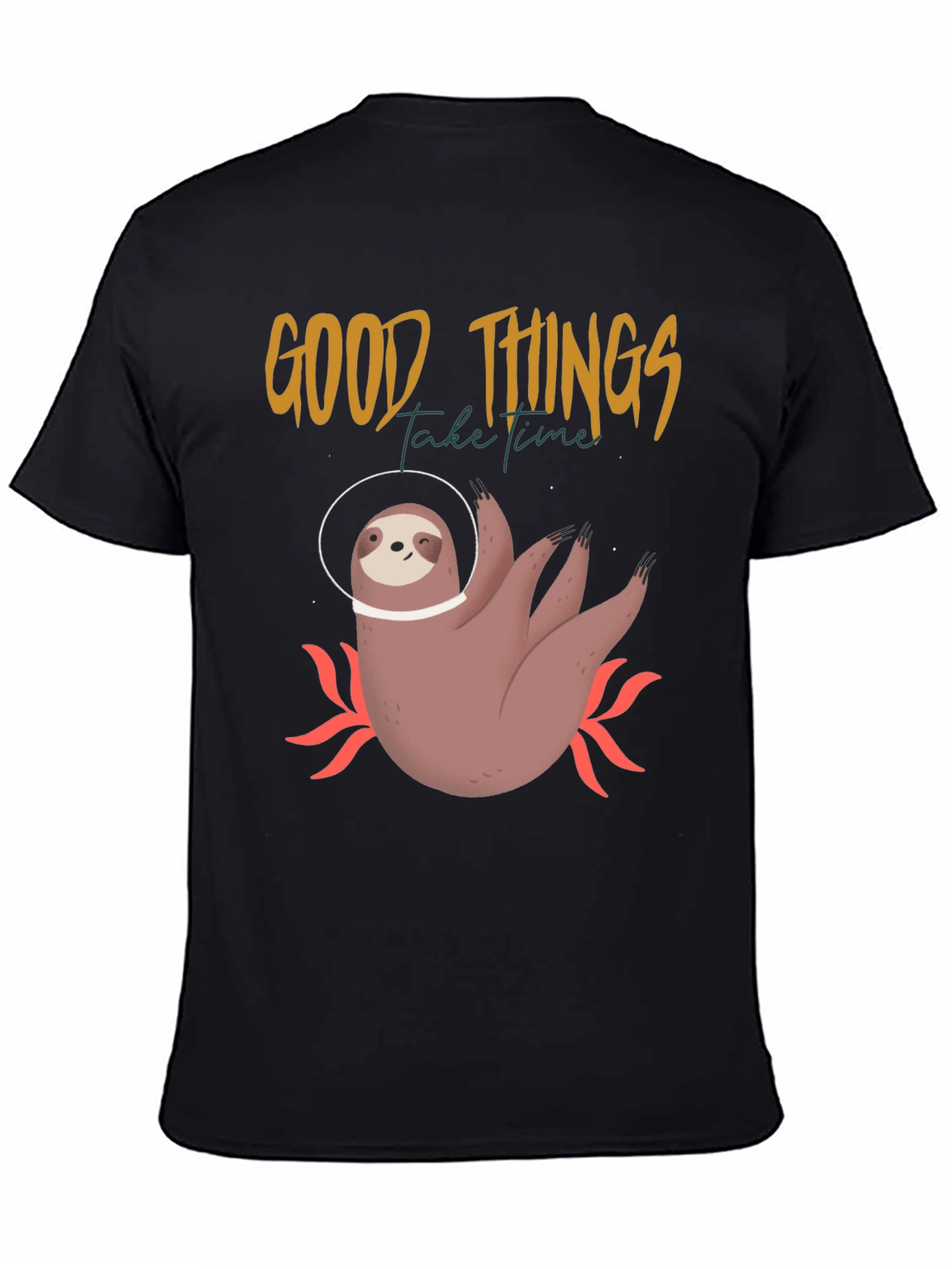 Sloth Astronaut Graphic T-Shirt - Good Things Take Time