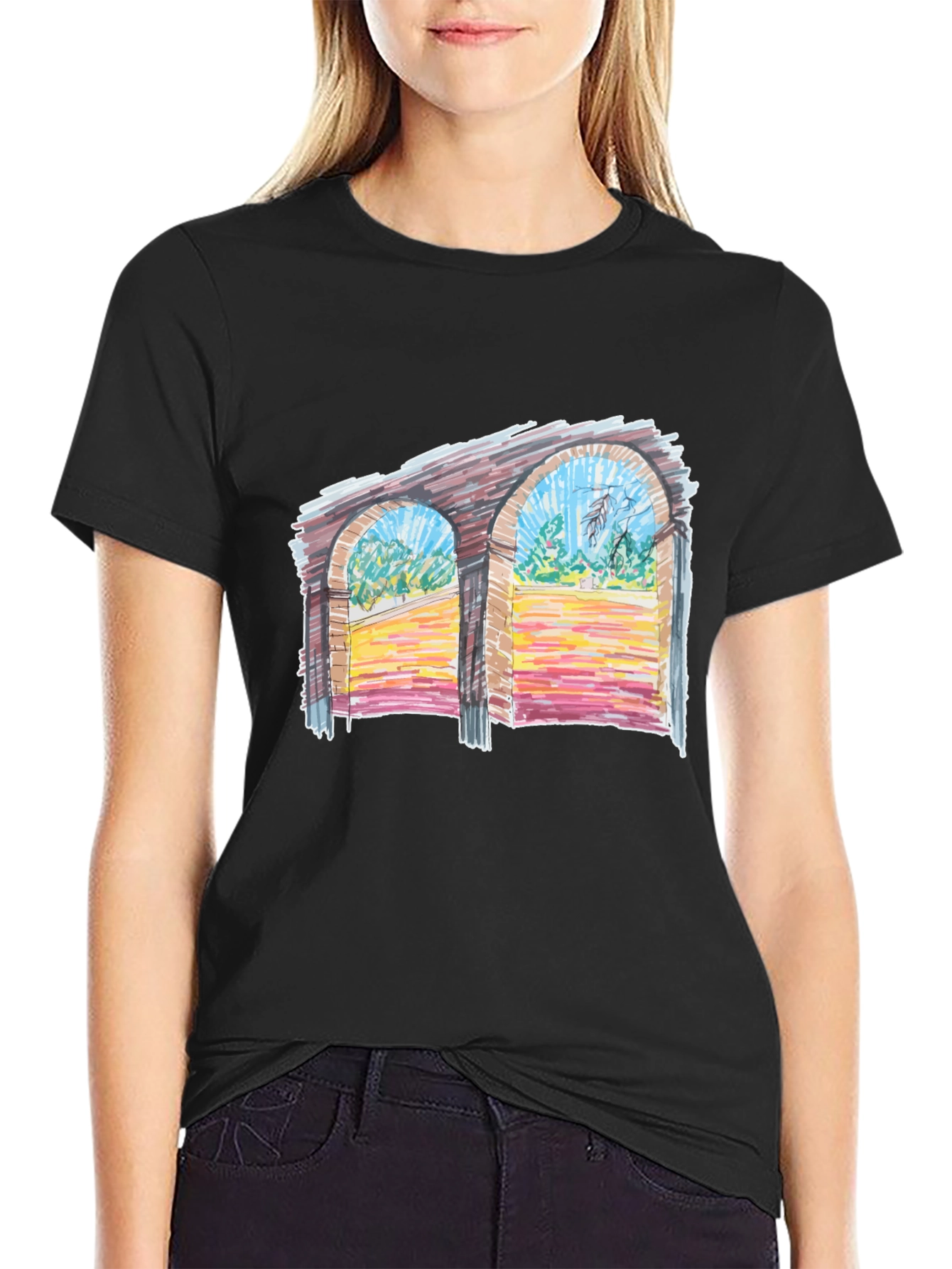 Artistic Archway T-Shirt - Unique Graphic Tee