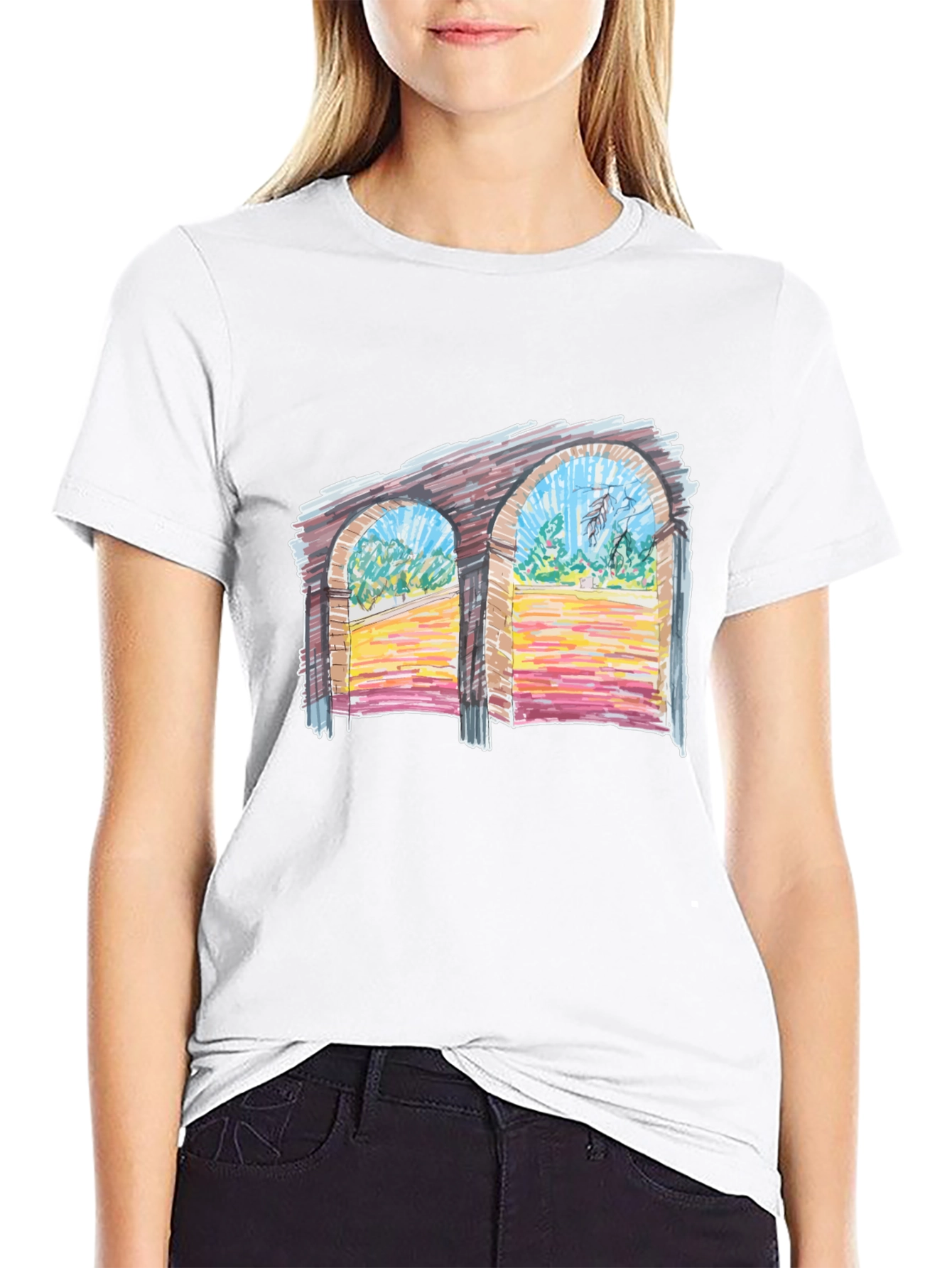Artistic Archway T-Shirt - Unique Graphic Tee