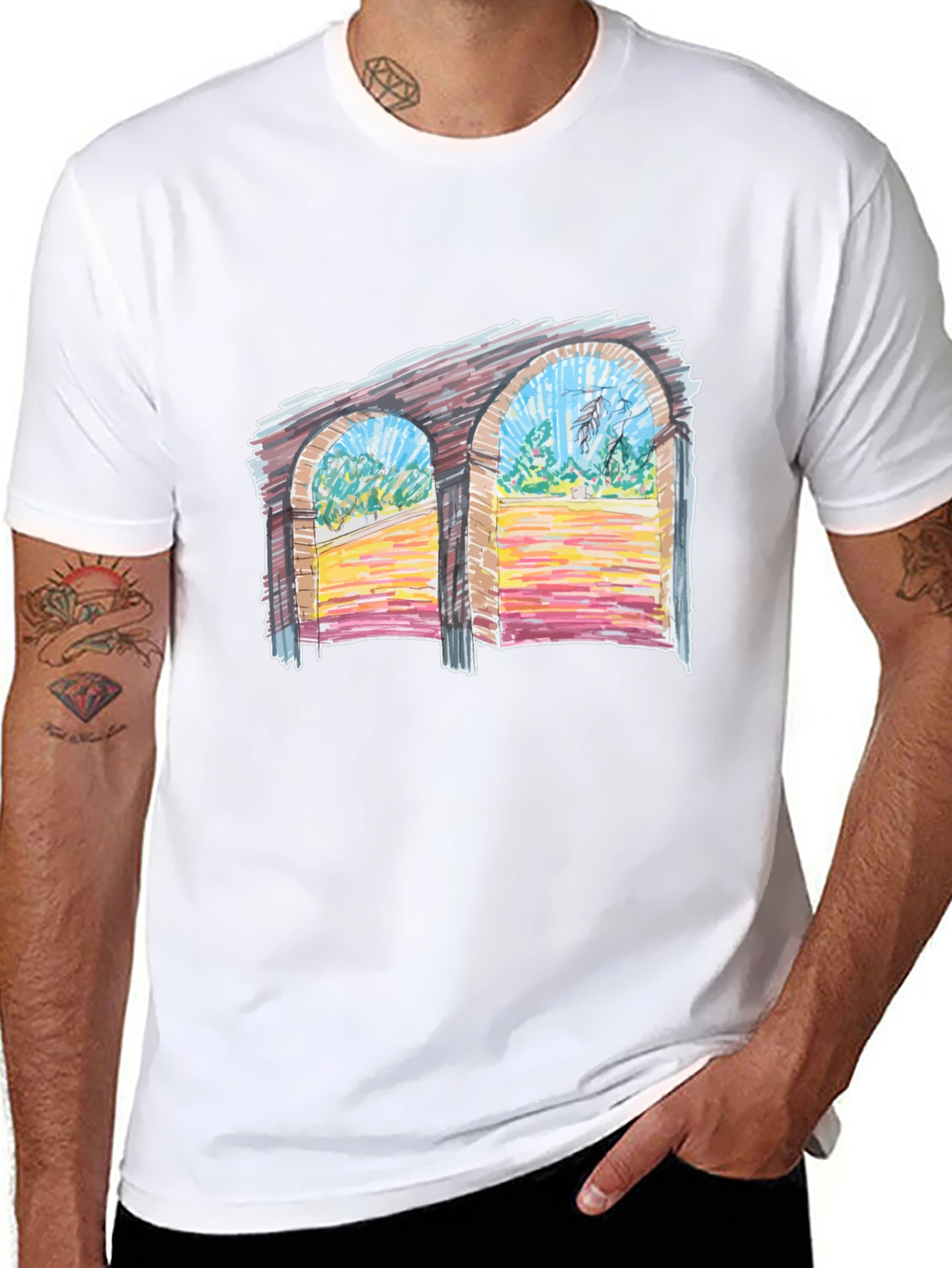 Artistic Archway T-Shirt - Unique Graphic Tee