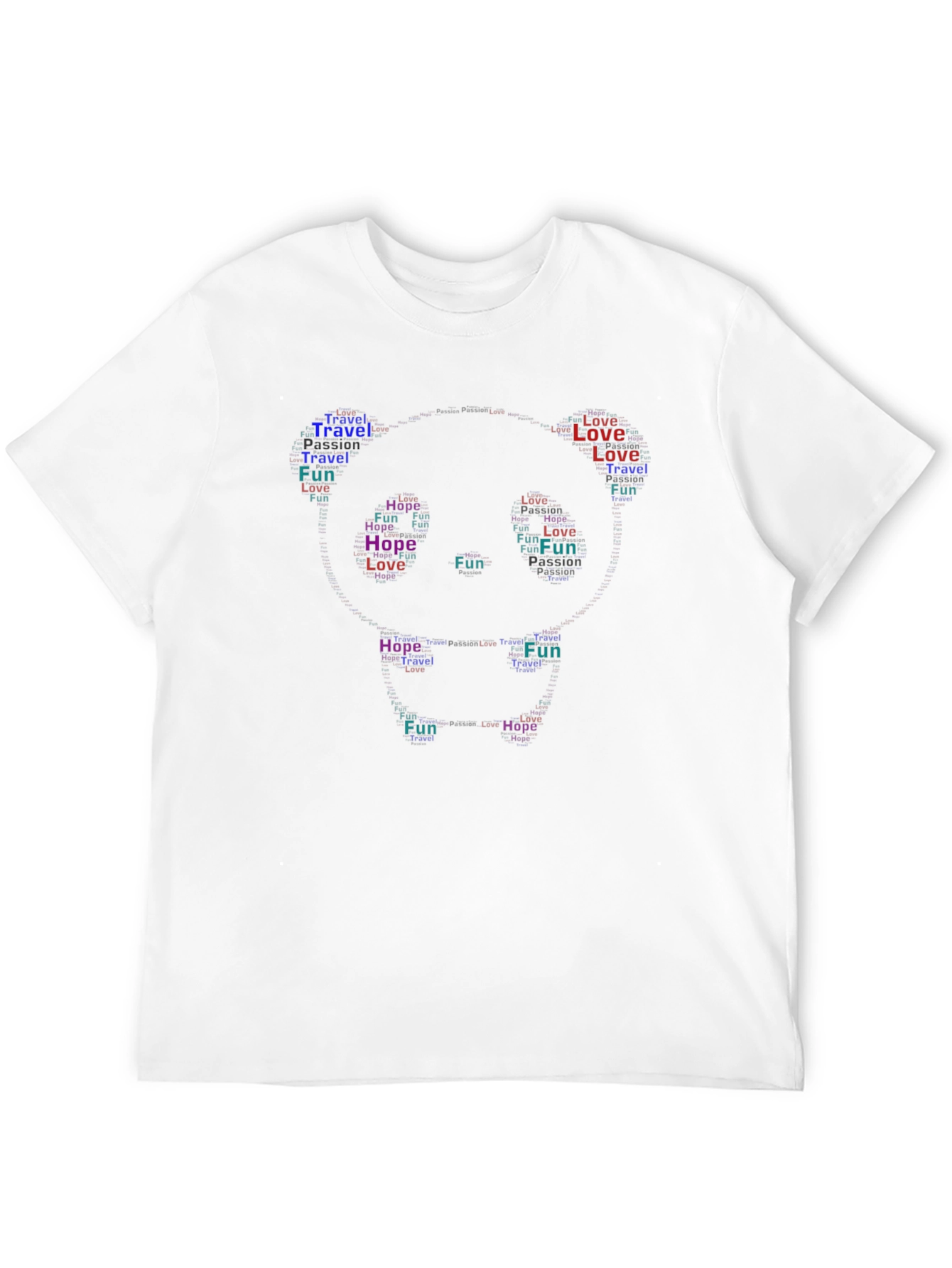 Word Art Face Graphic T-Shirt